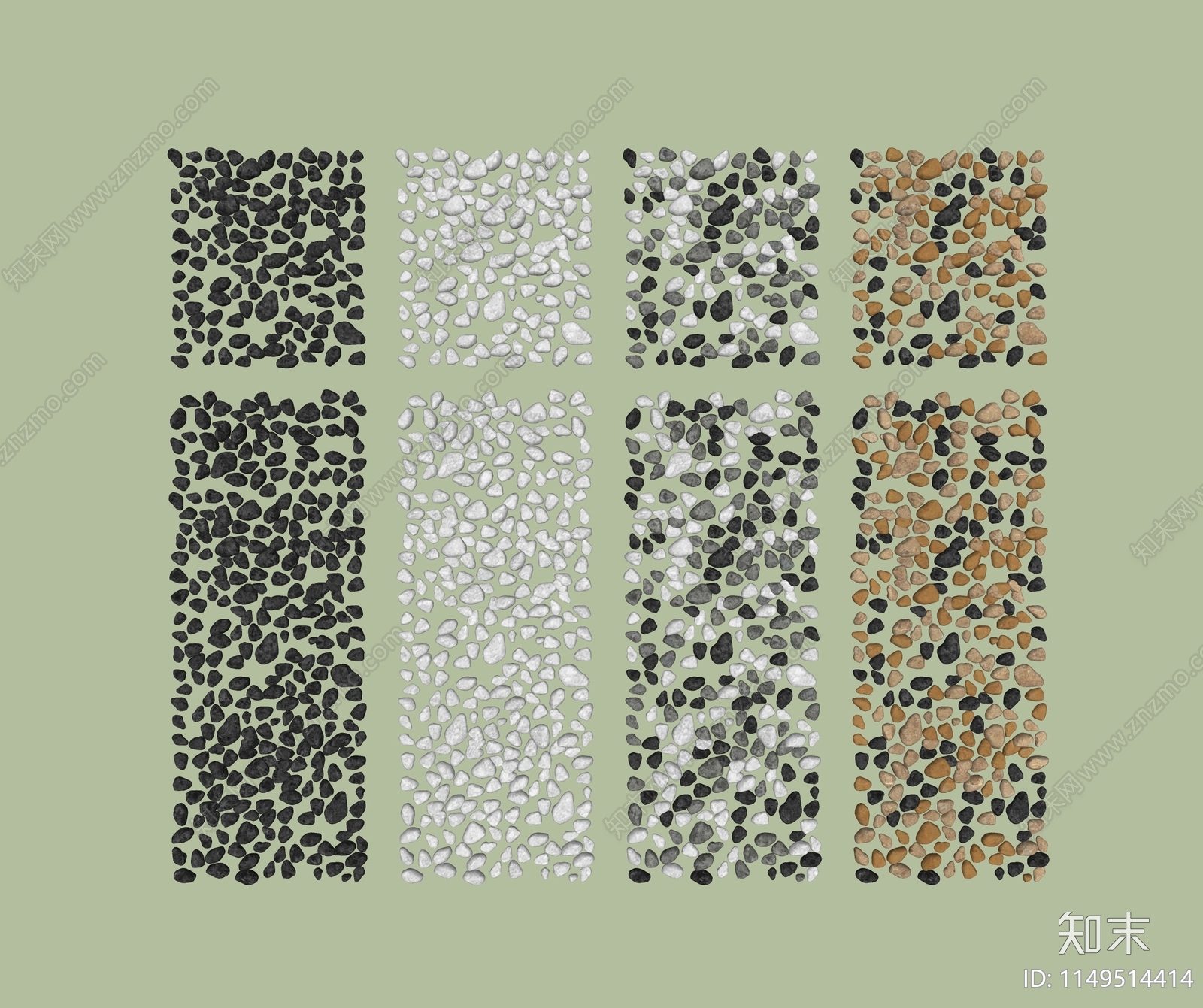 现代鹅卵石SU模型下载【ID:1149514414】