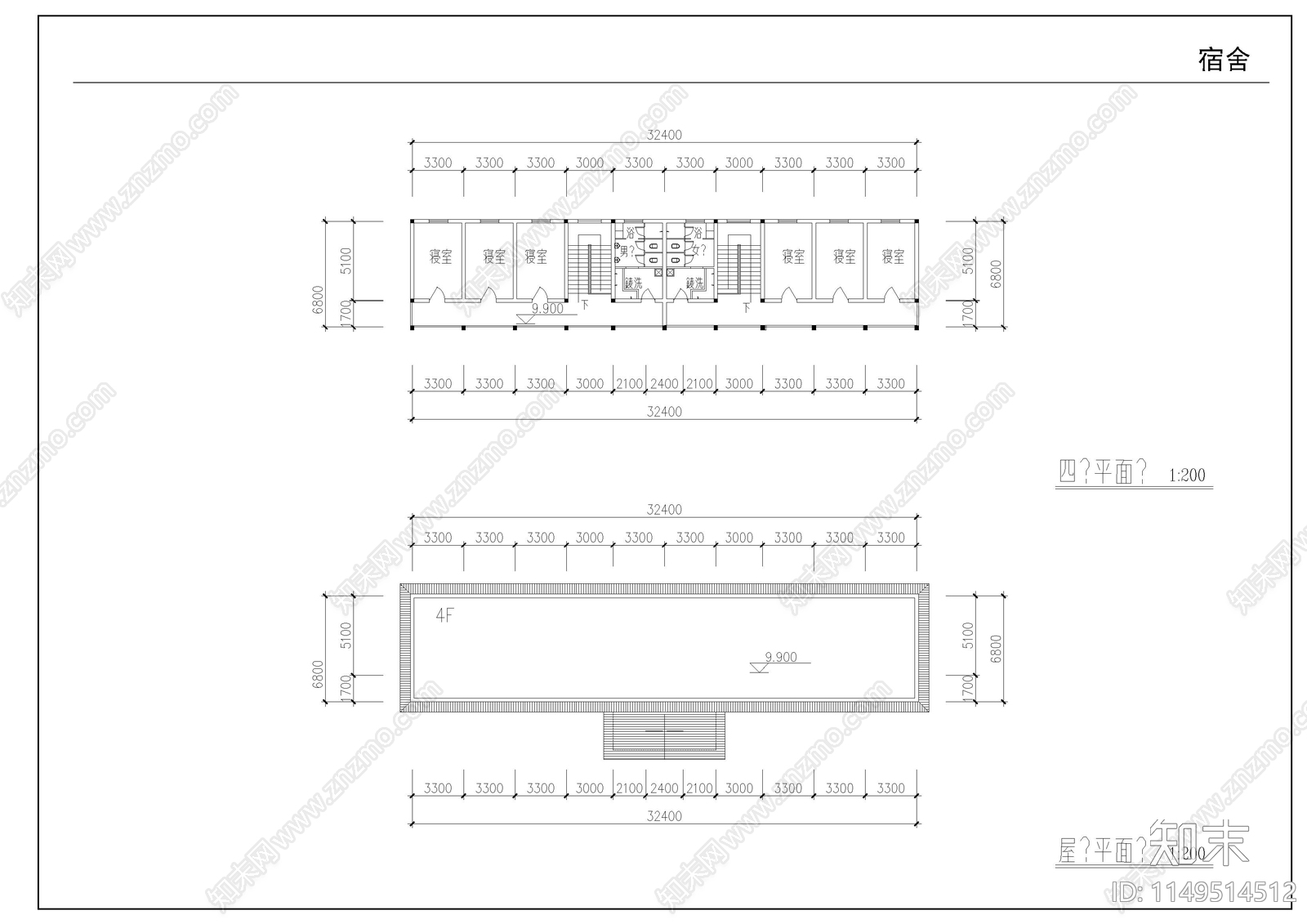 农村中学扩建工程cad施工图下载【ID:1149514512】