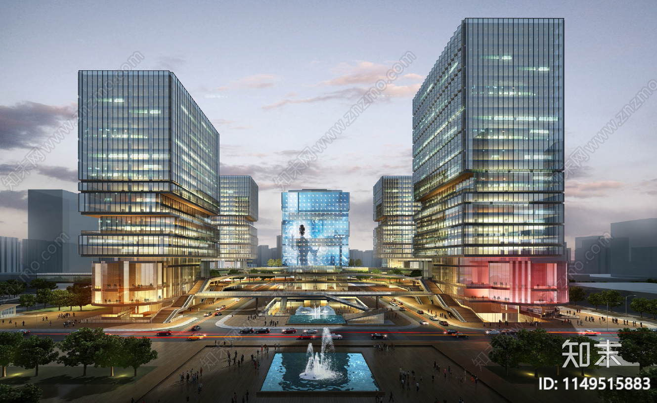 常州金融区CBD各层总图各层平面图施工图下载【ID:1149515883】