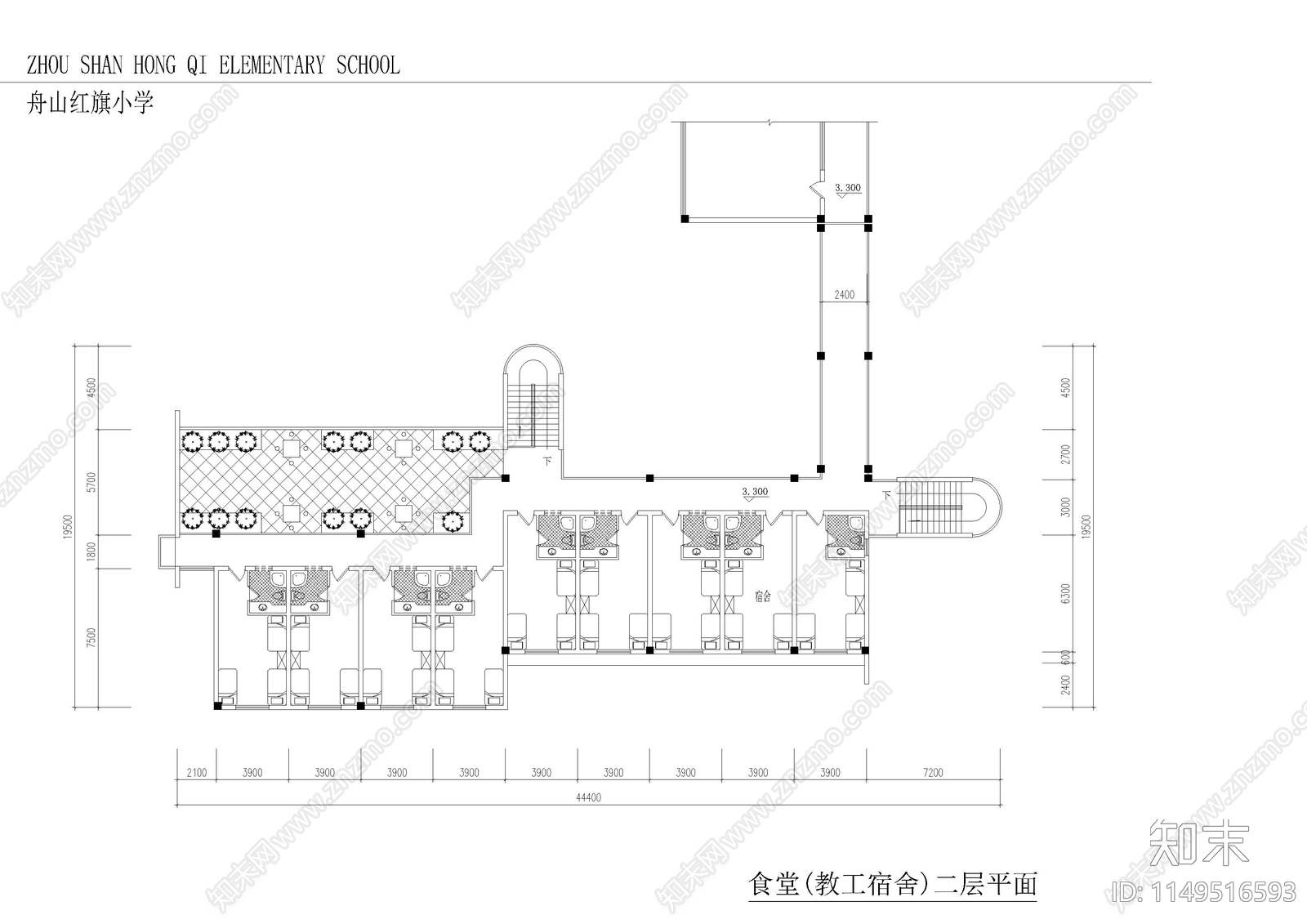 小学全部设计图cad施工图下载【ID:1149516593】