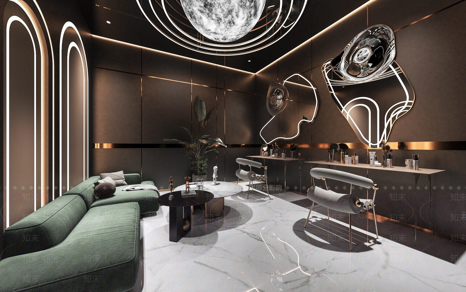 现代美容院3D模型下载【ID:1214156556】