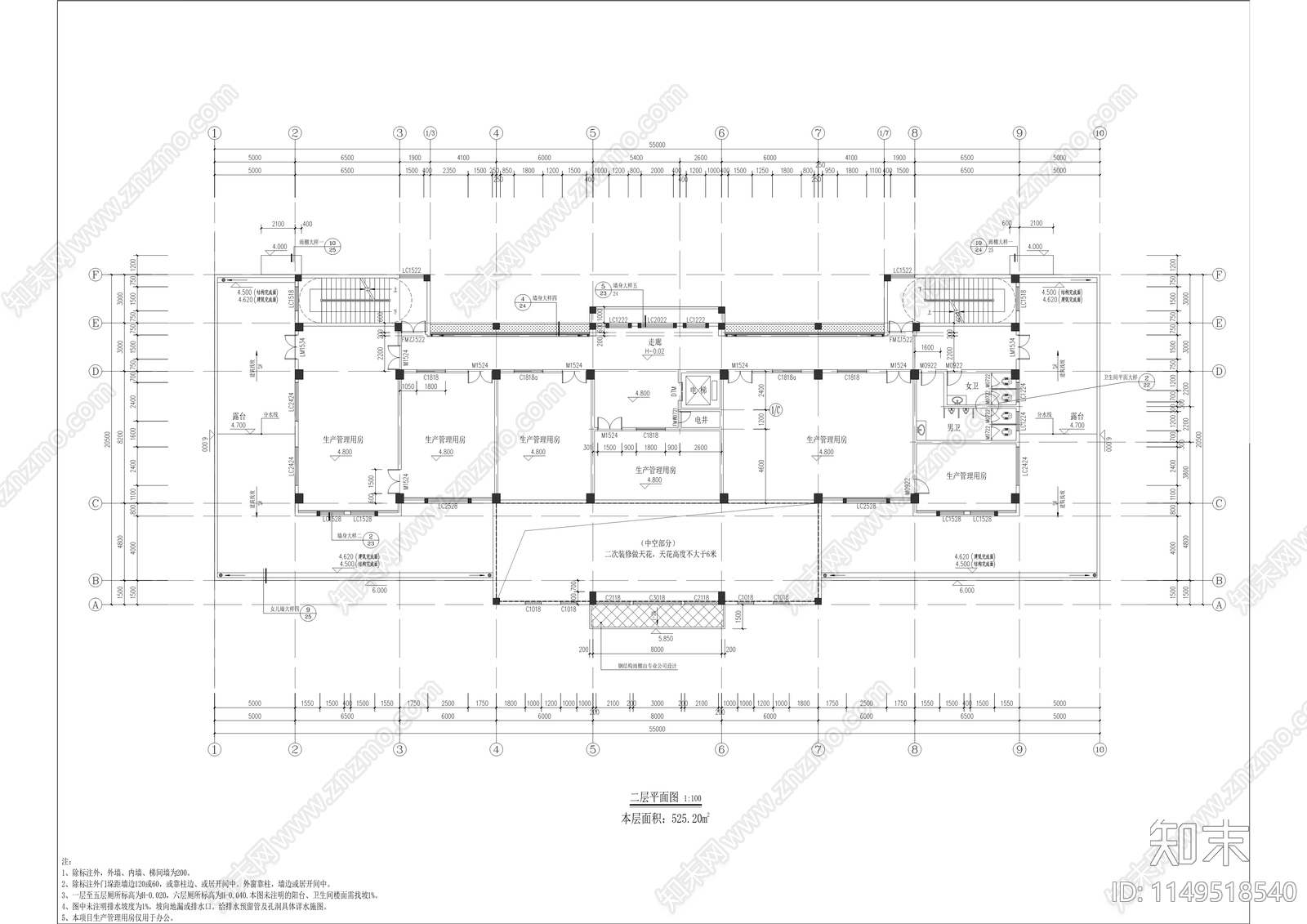 邮政分公司综合生产楼建设工程cad施工图下载【ID:1149518540】