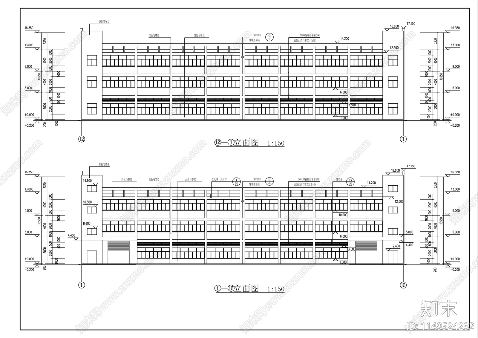 某厂房建筑cad施工图下载【ID:1149524232】