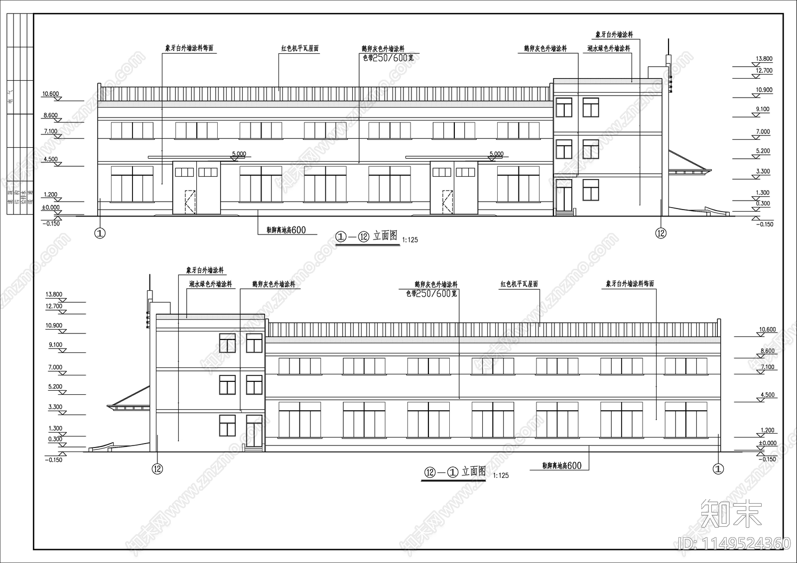 某厂房建筑cad施工图下载【ID:1149524360】