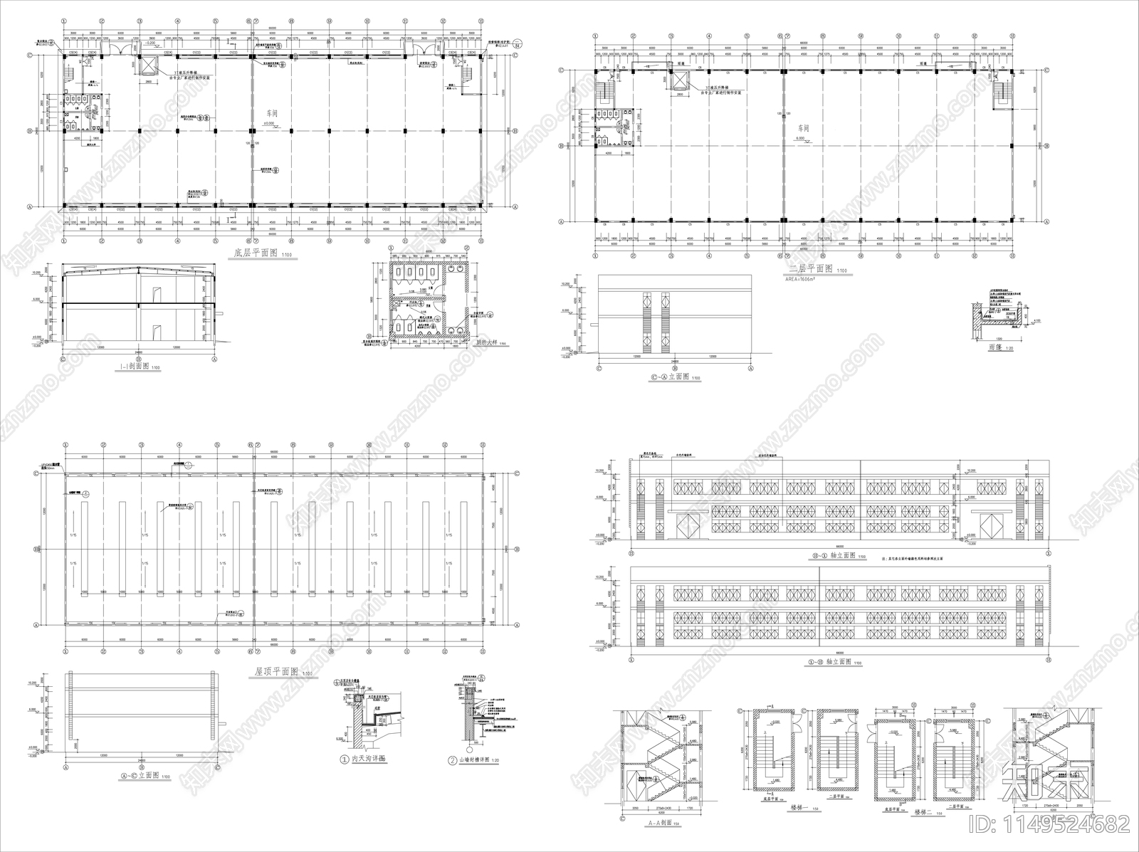 某车间建筑cad施工图下载【ID:1149524682】