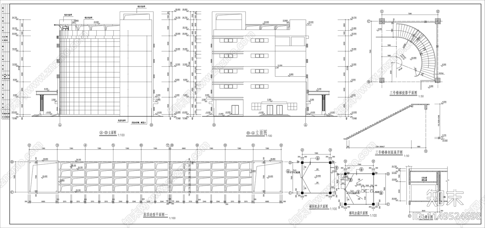 某电子厂建筑cad施工图下载【ID:1149524698】