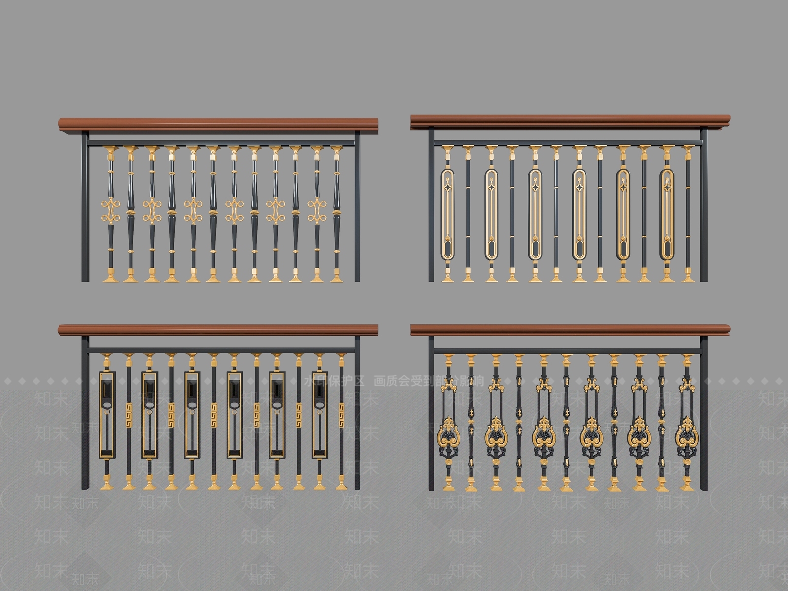欧式护栏3D模型下载【ID:1149525540】