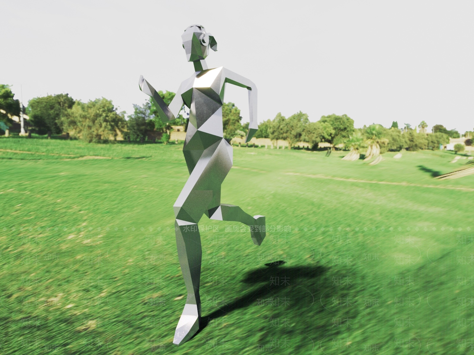现代户外跑步3D模型下载【ID:1149525502】