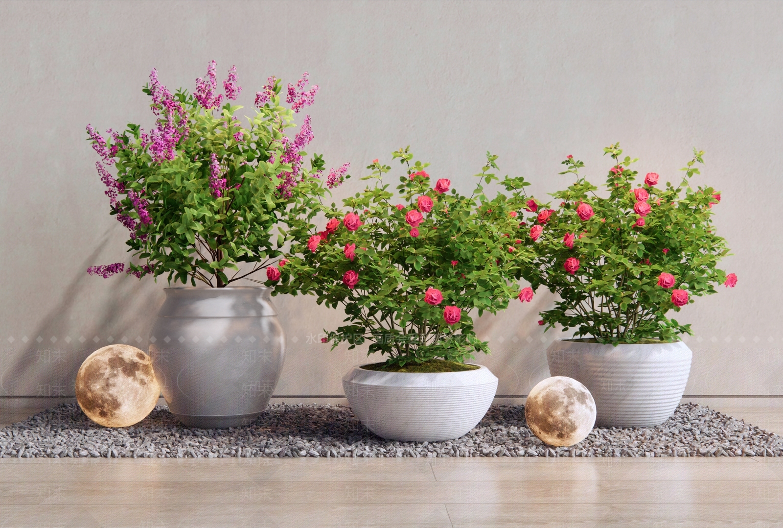 玫瑰花盆栽SU模型下载【ID:1149525765】