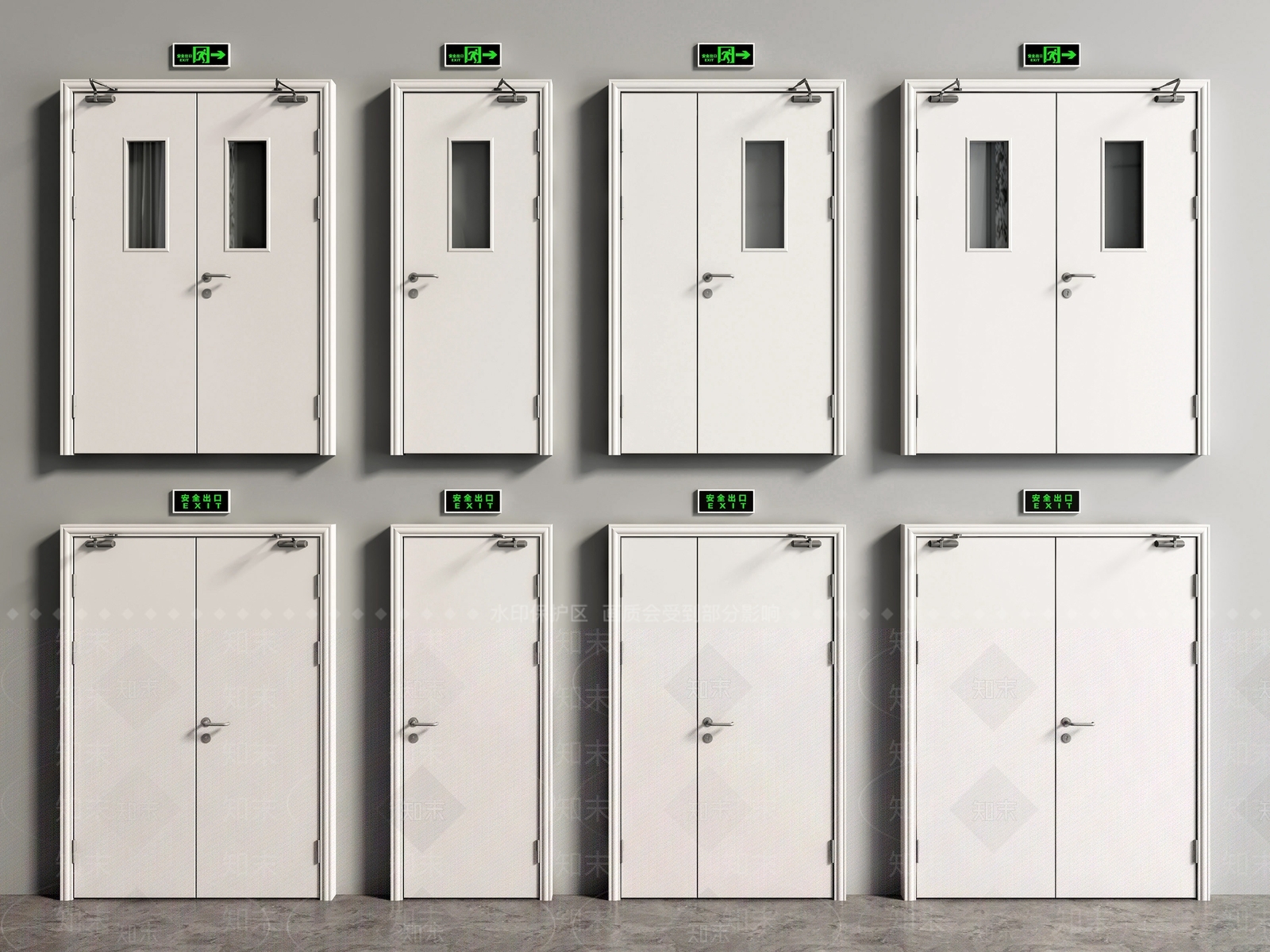 现代消防门3D模型下载【ID:1149530630】