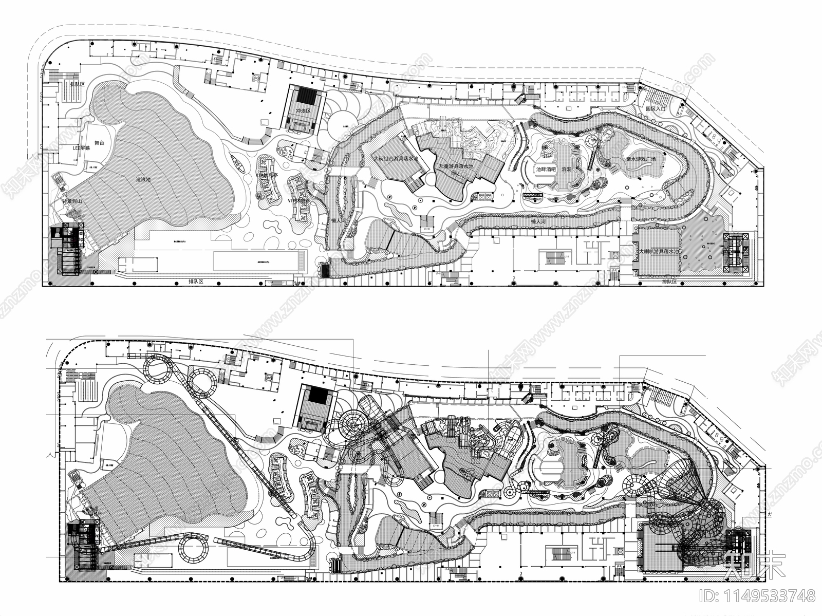 游乐场景观扩初cad施工图下载【ID:1149533748】