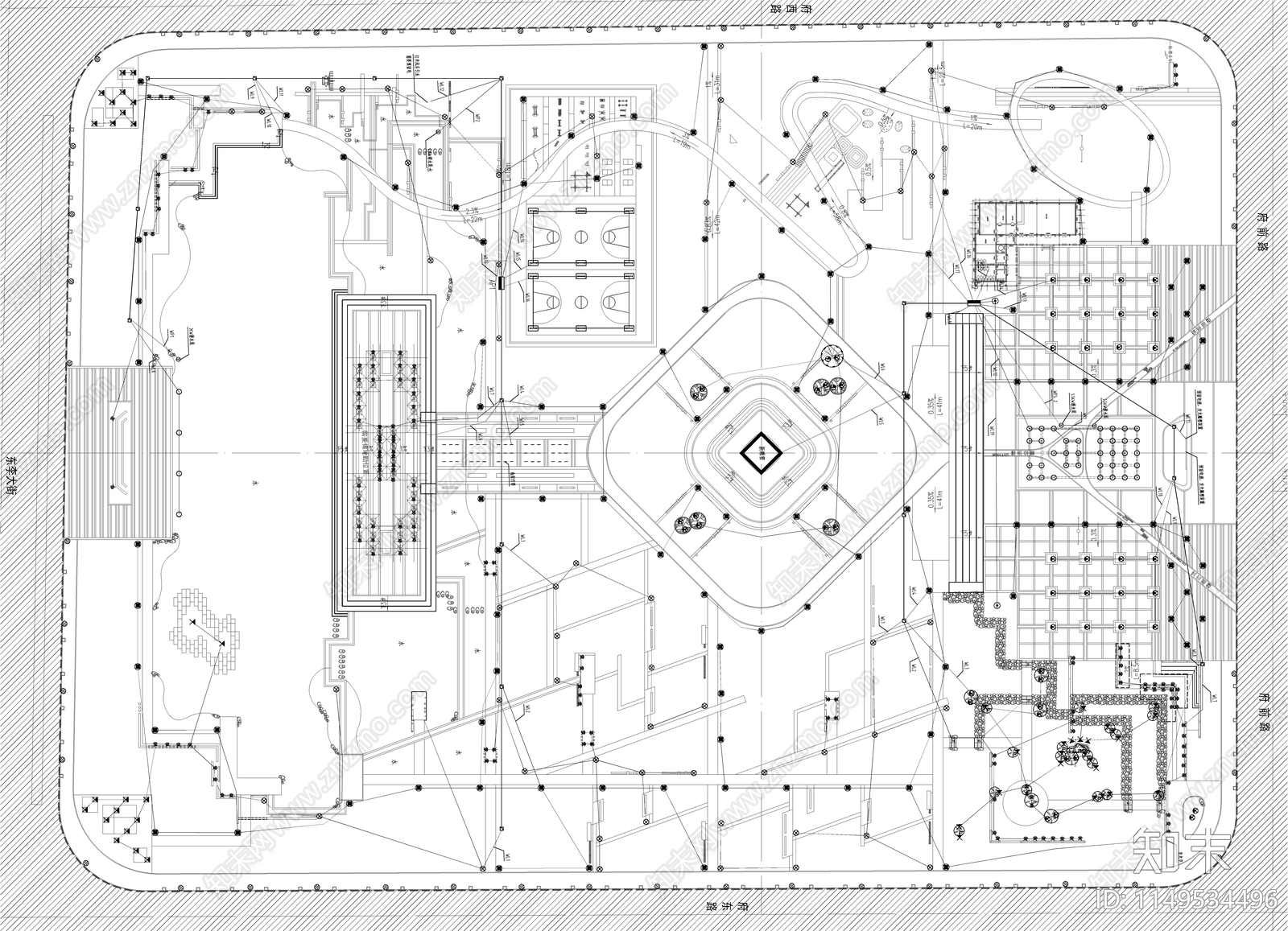 景观公园电气设计节点详图cad施工图下载【ID:1149534496】