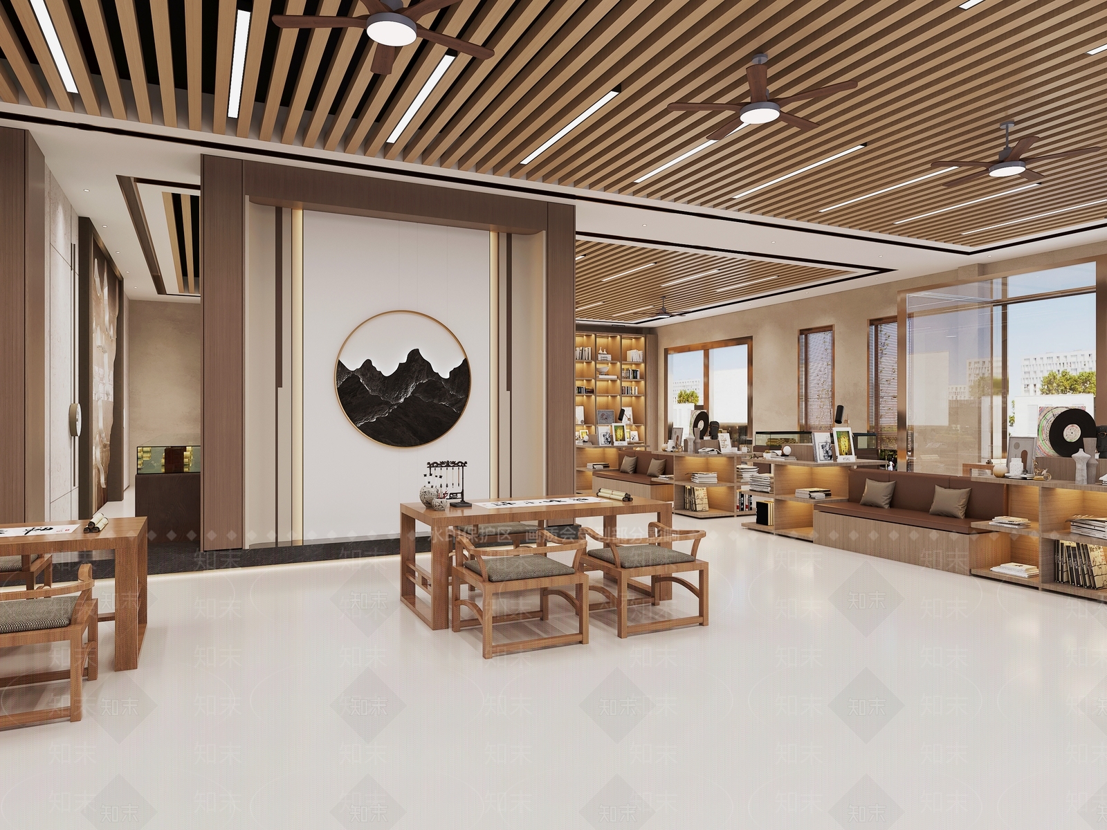 新中式书店3D模型下载【ID:1149544792】