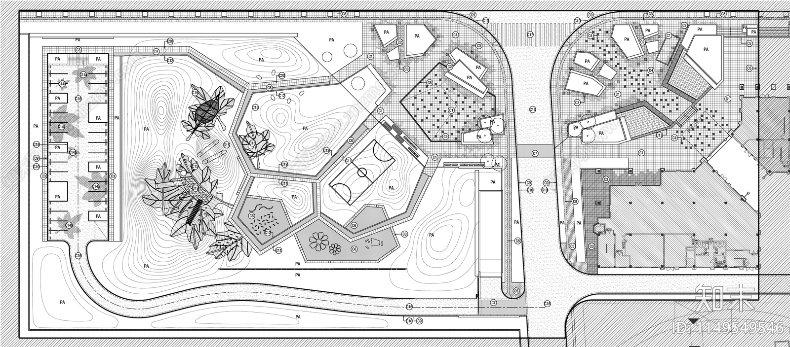 苏南万科公园里景观cad施工图下载【ID:1149549546】