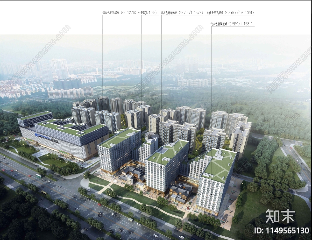 商业办公楼建筑cad施工图下载【ID:1149565130】