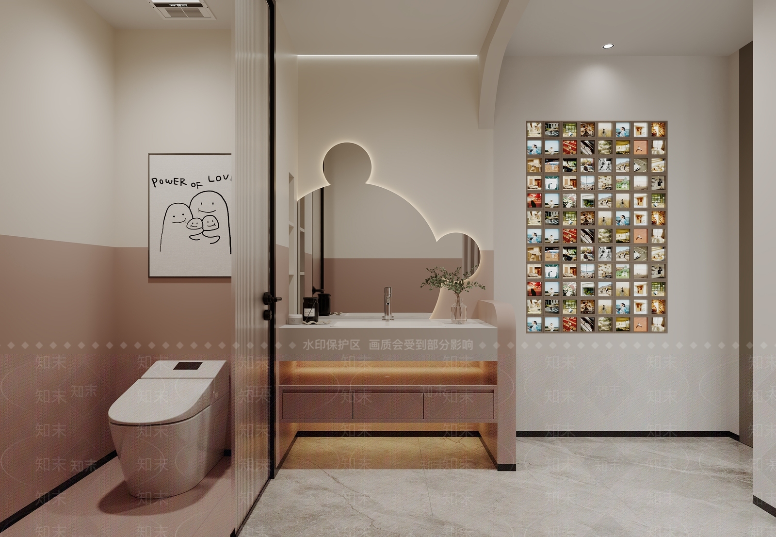 现代女儿房卫生间3D模型下载【ID:1149565693】