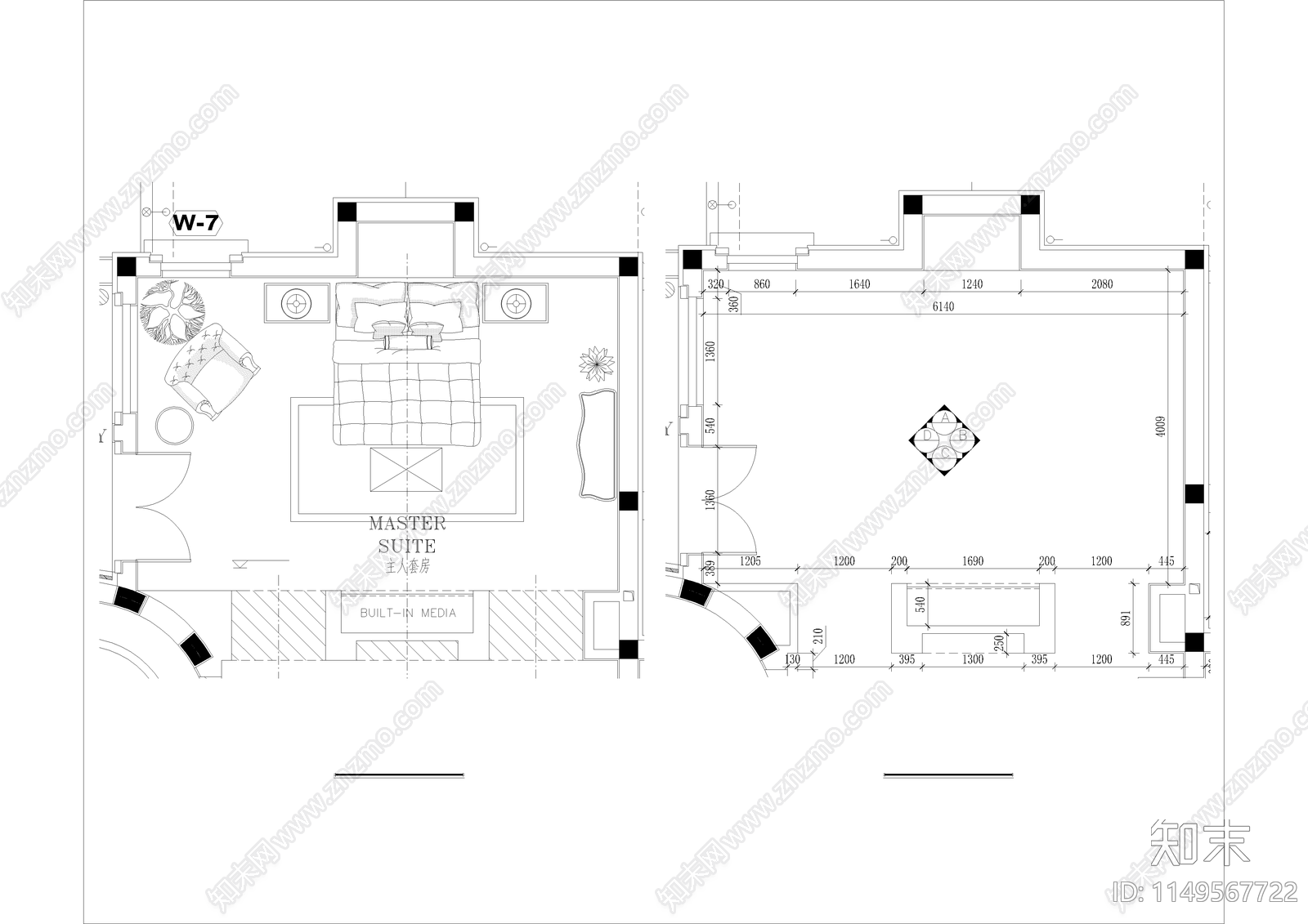 杭州别墅室内cad施工图下载【ID:1149567722】