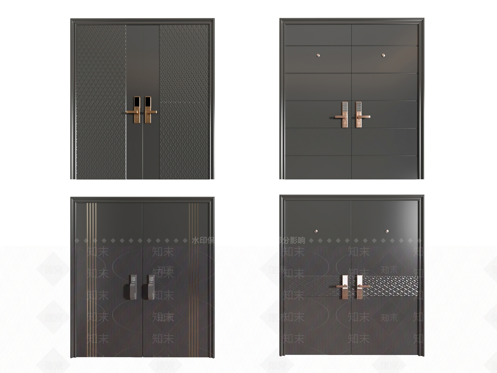 现代入户防盗门3D模型下载【ID:1149569328】