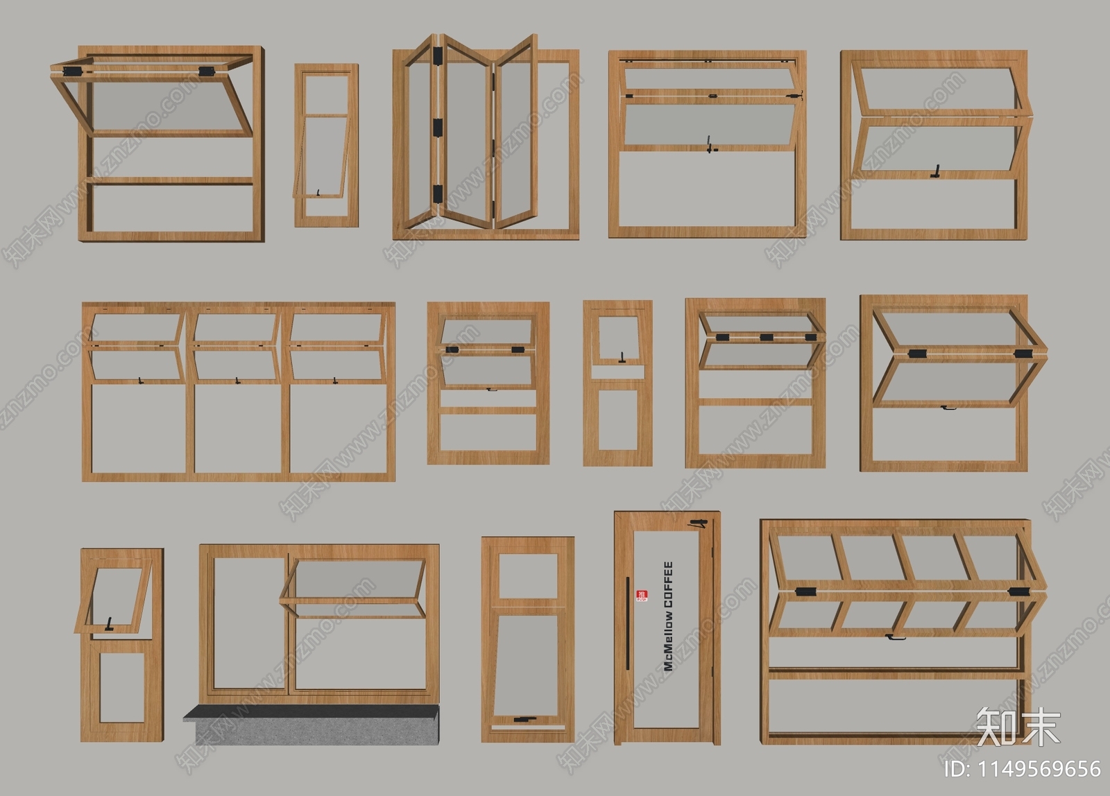 现代窗户SU模型下载【ID:1149569656】