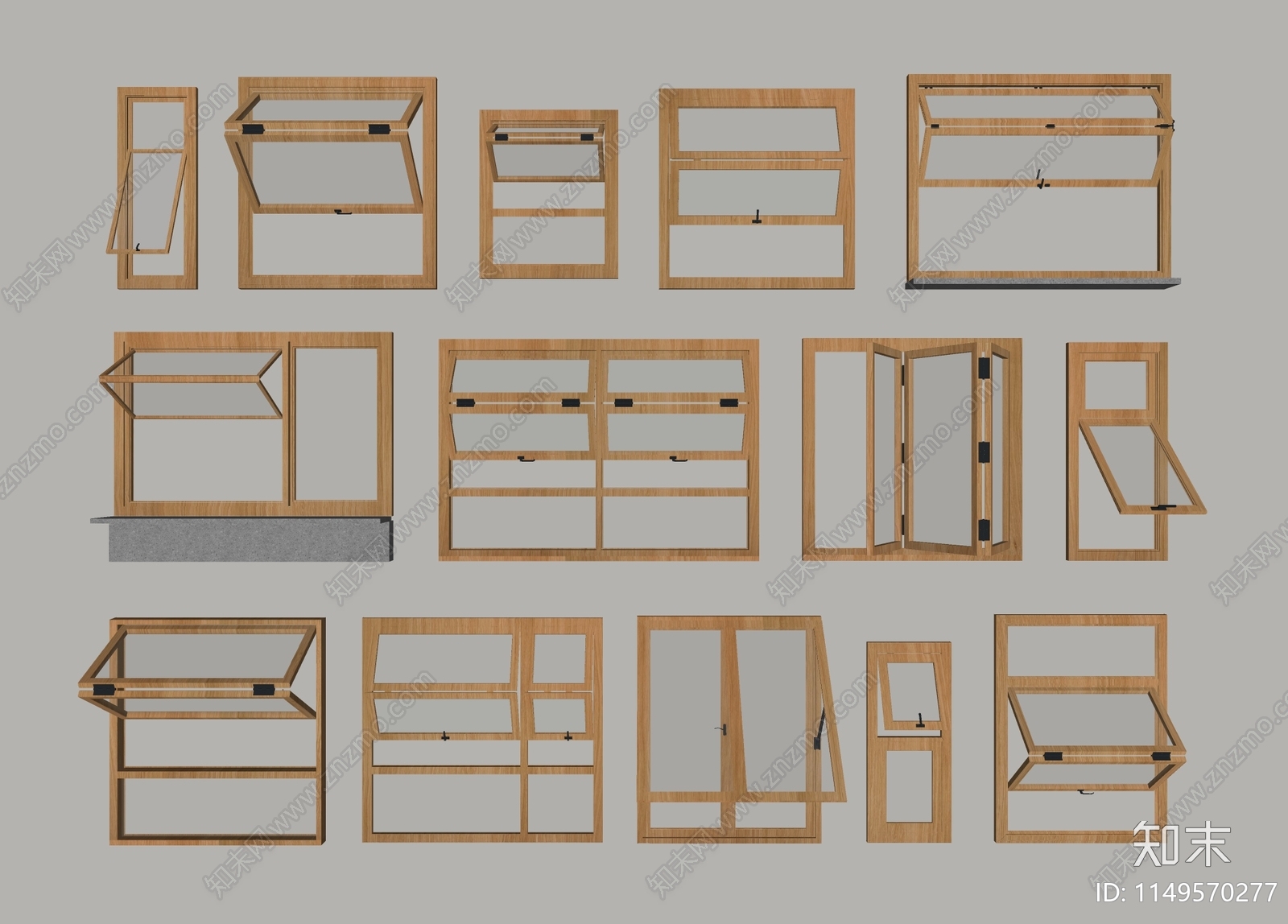 现代窗户SU模型下载【ID:1149570277】