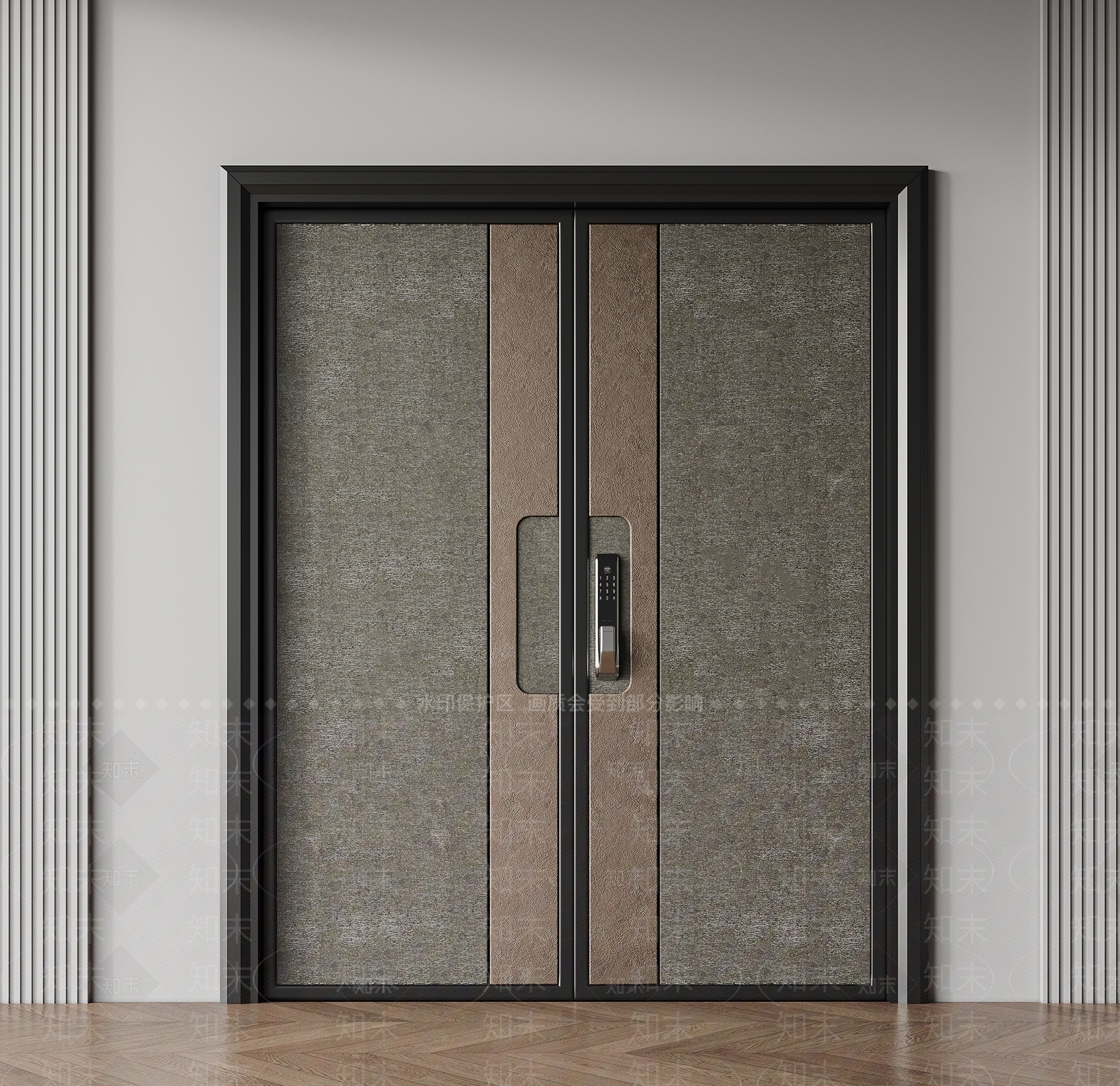现代入户防盗门3D模型下载【ID:1149593355】