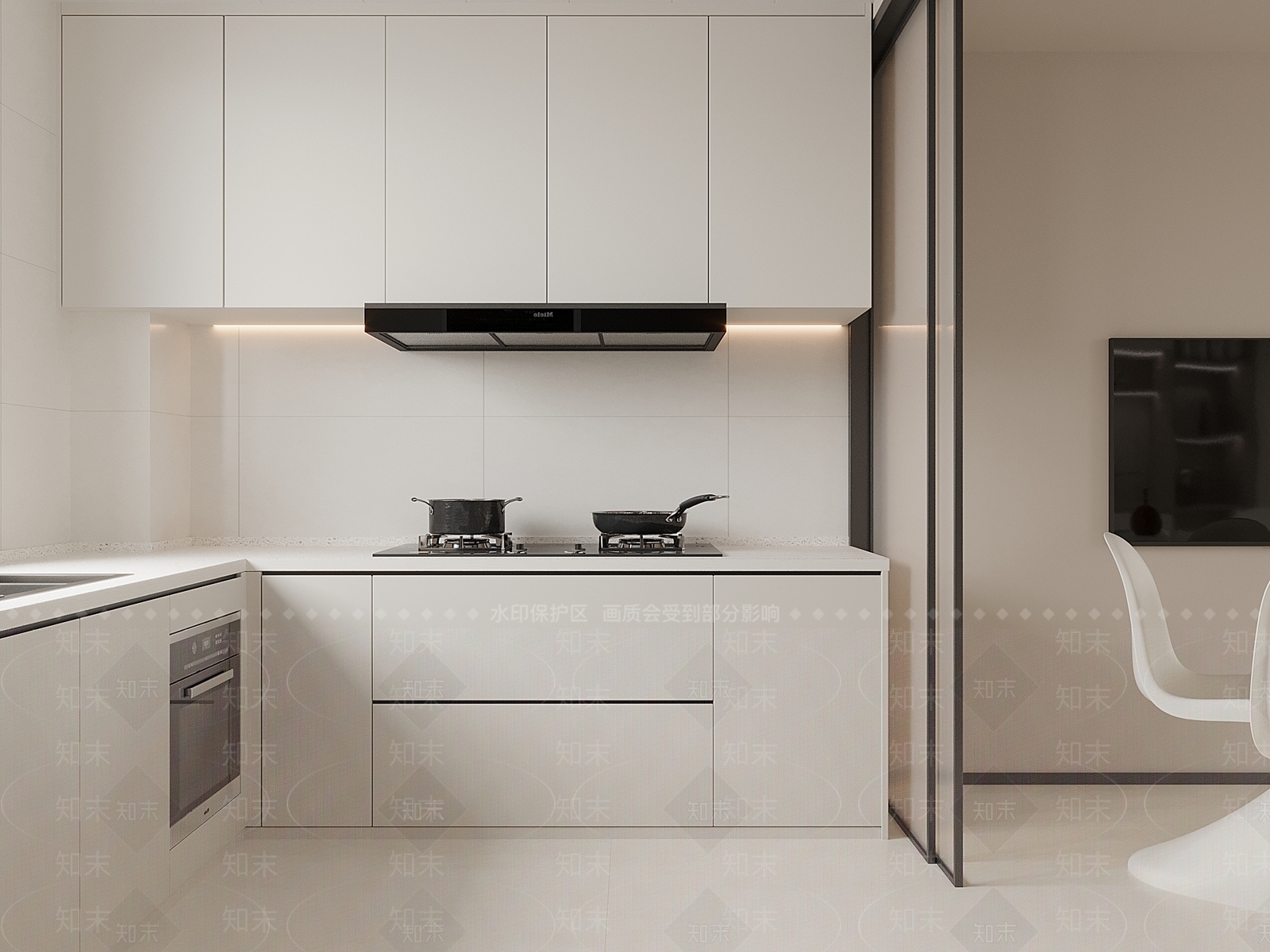 现代后厨3D模型下载【ID:1214158910】