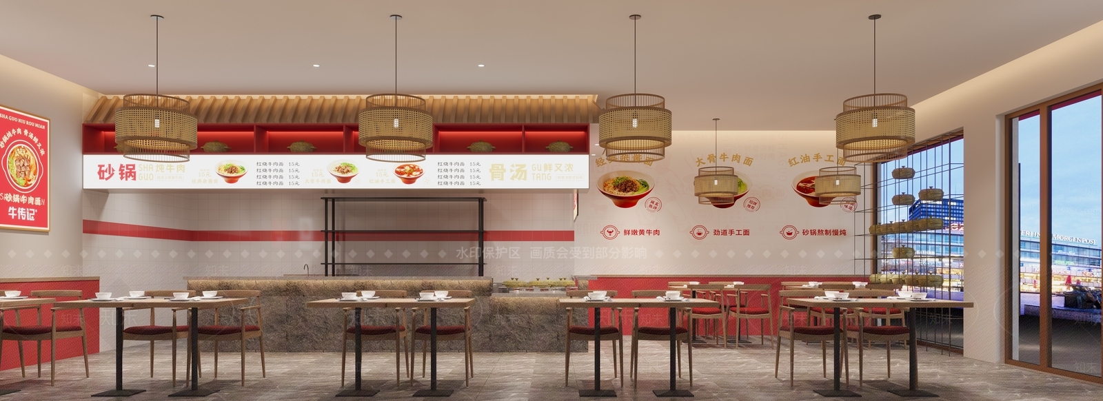 现代火锅店3D模型下载【ID:1214158981】