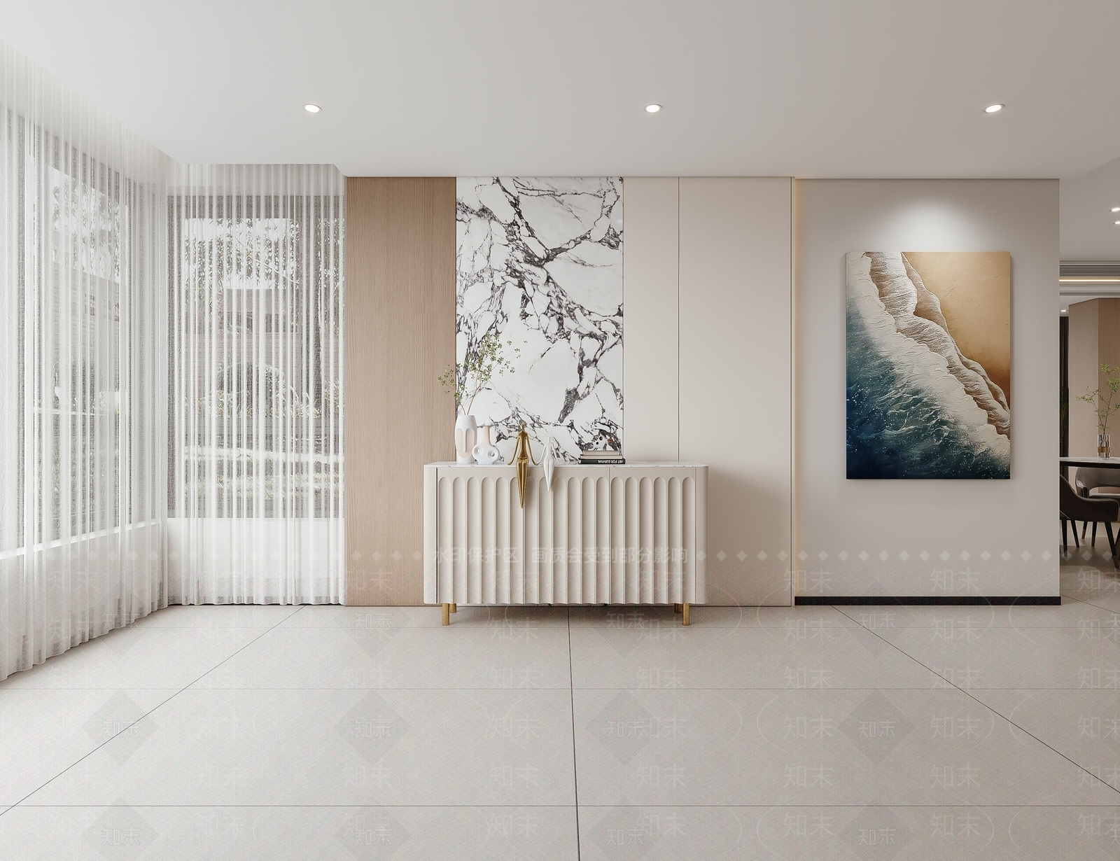 现代入户玄关门厅3D模型下载【ID:1149595504】