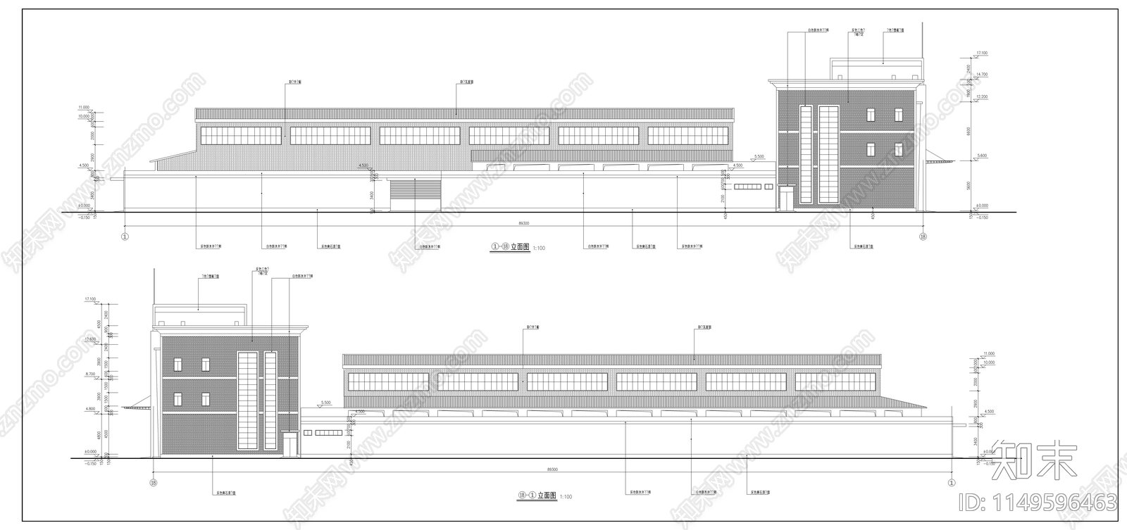 菜市场建筑cad施工图下载【ID:1149596463】