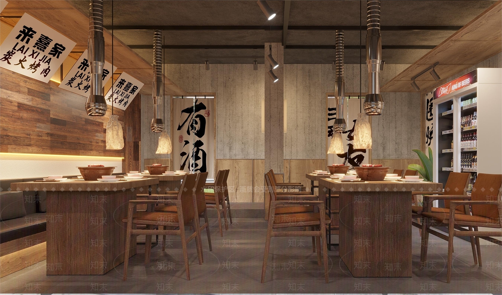 日式火锅店3D模型下载【ID:1214159280】