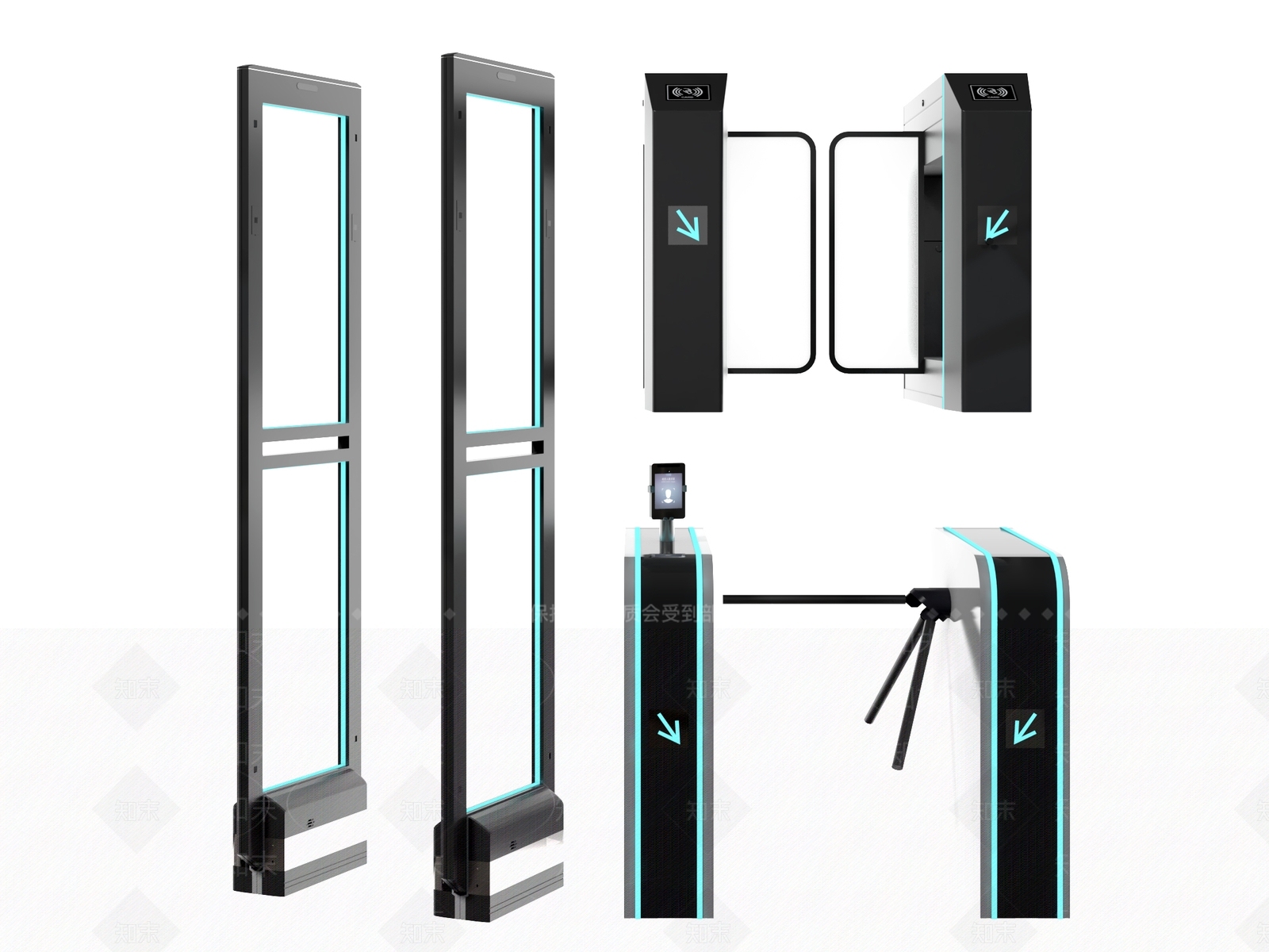安检门3D模型下载【ID:1149606336】