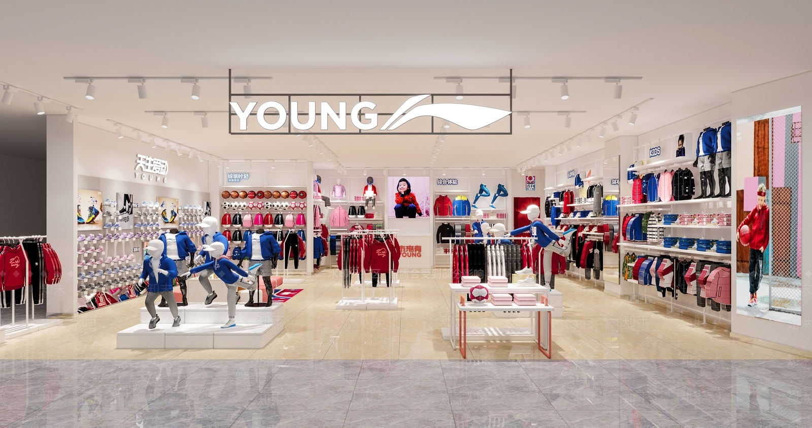 现代儿童服装店3D模型下载【ID:1149608705】