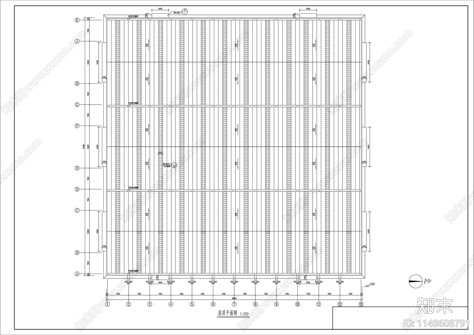 山东某车间建筑cad施工图下载【ID:1149608791】