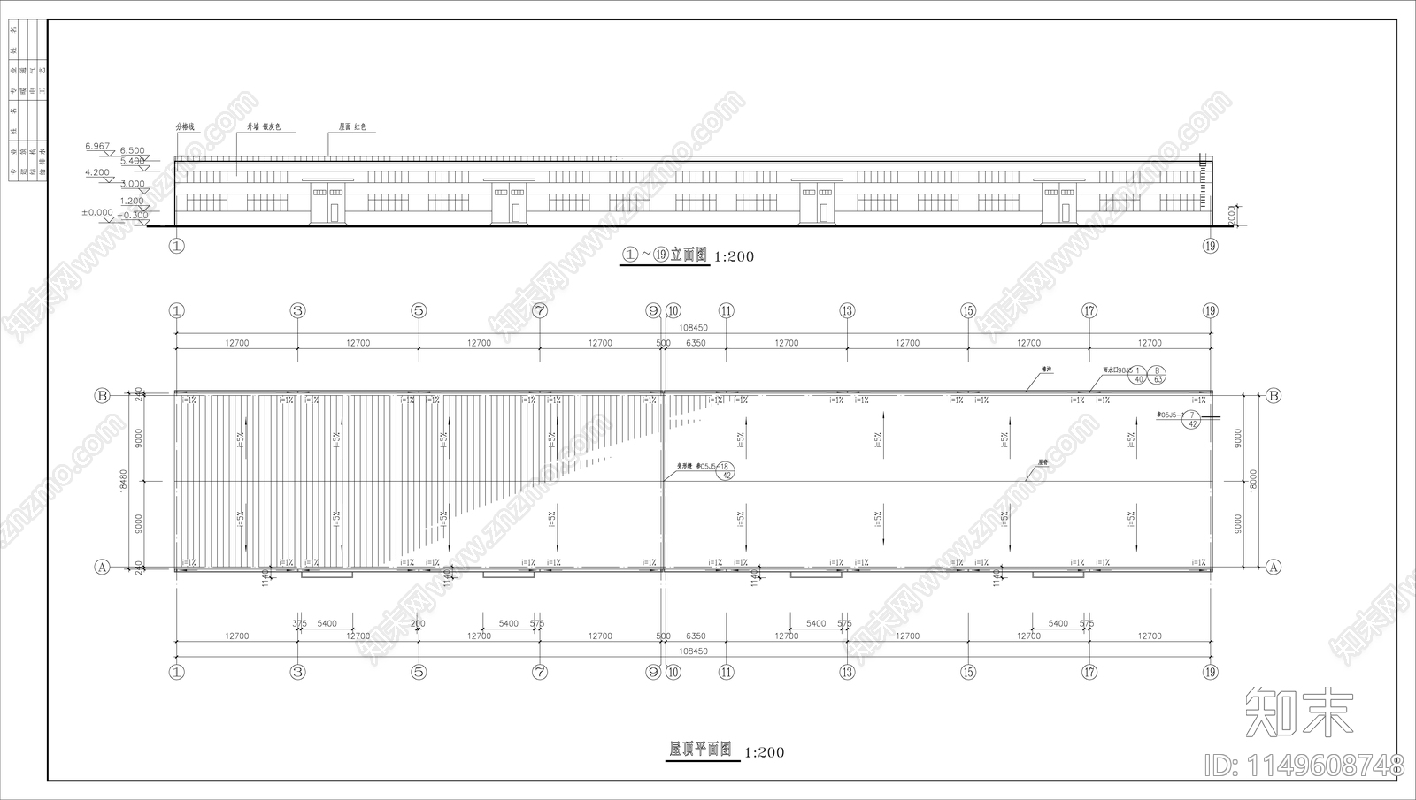 生产车间建筑cad施工图下载【ID:1149608748】