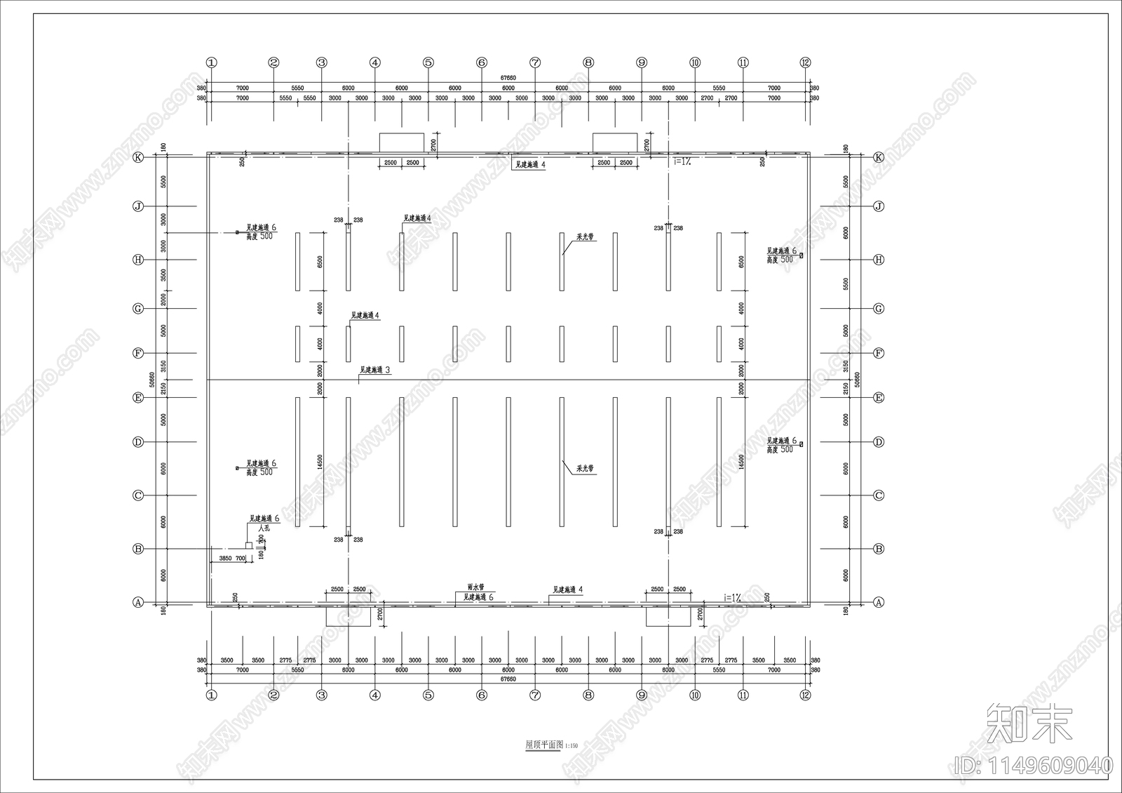 维修车间建筑cad施工图下载【ID:1149609040】