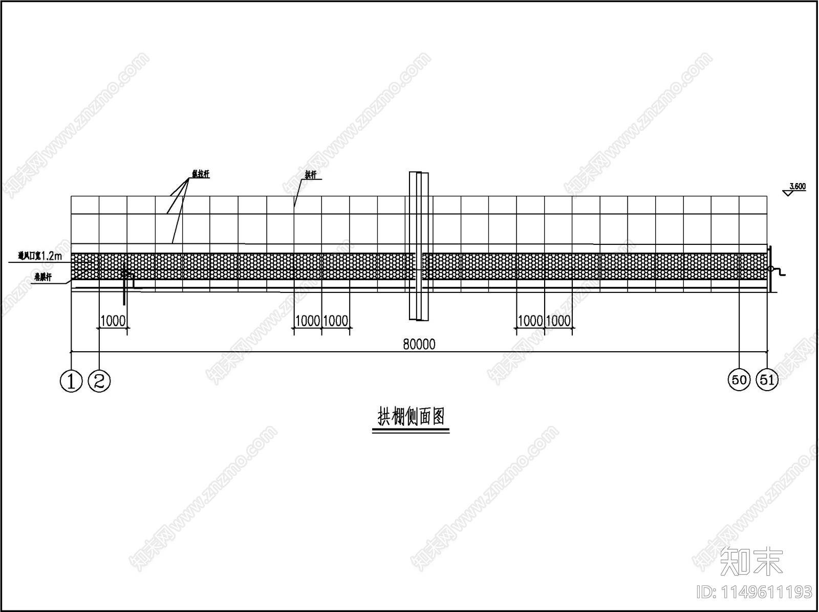 蔬菜温室大棚钢结构cad施工图下载【ID:1149611193】