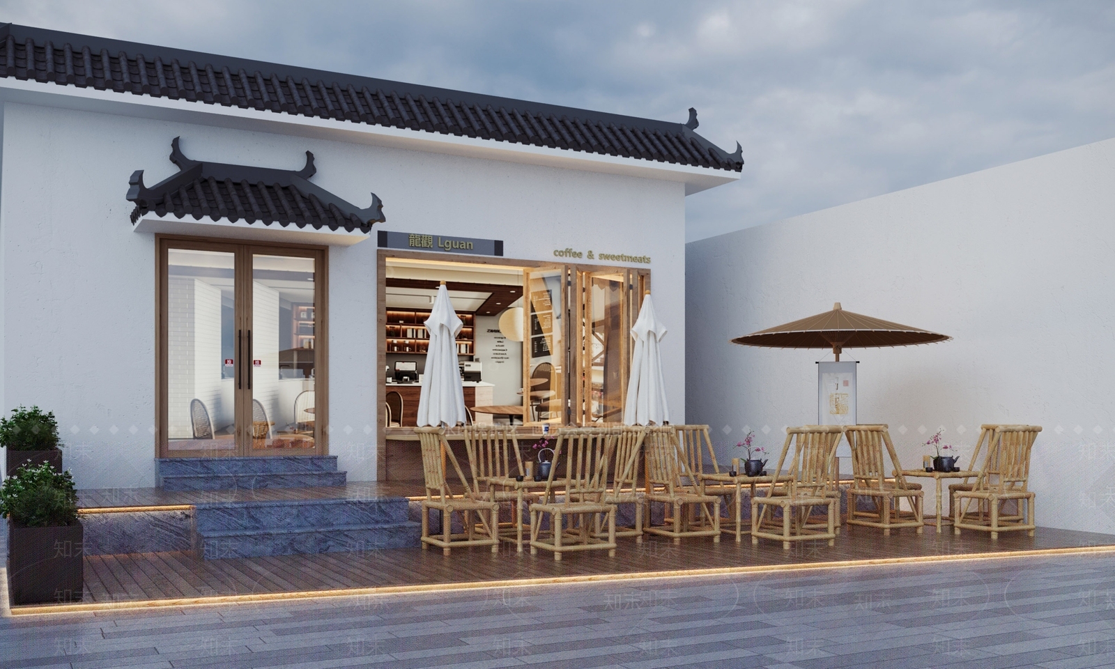 中式餐饮门面3D模型下载【ID:1149612941】
