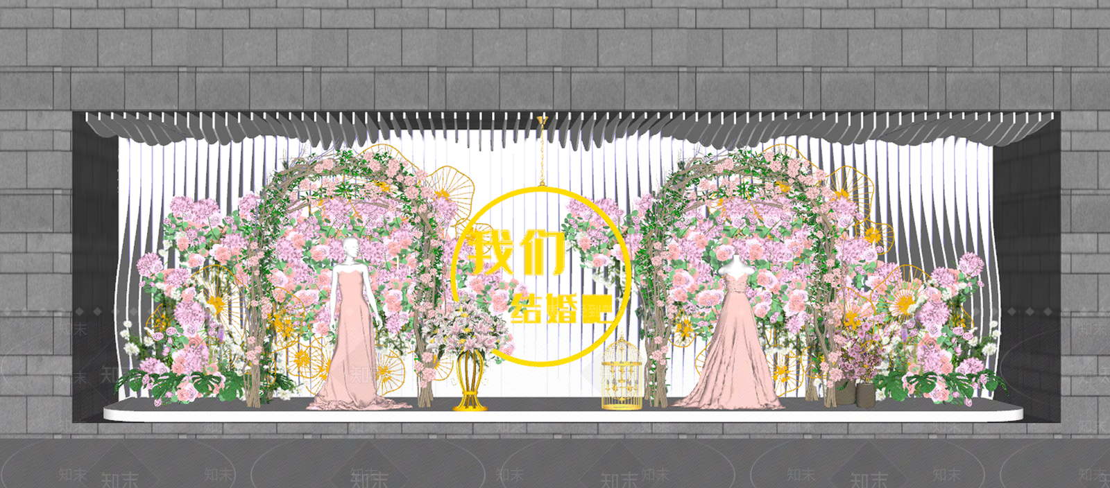 现代商场橱窗SU模型下载【ID:1149617708】