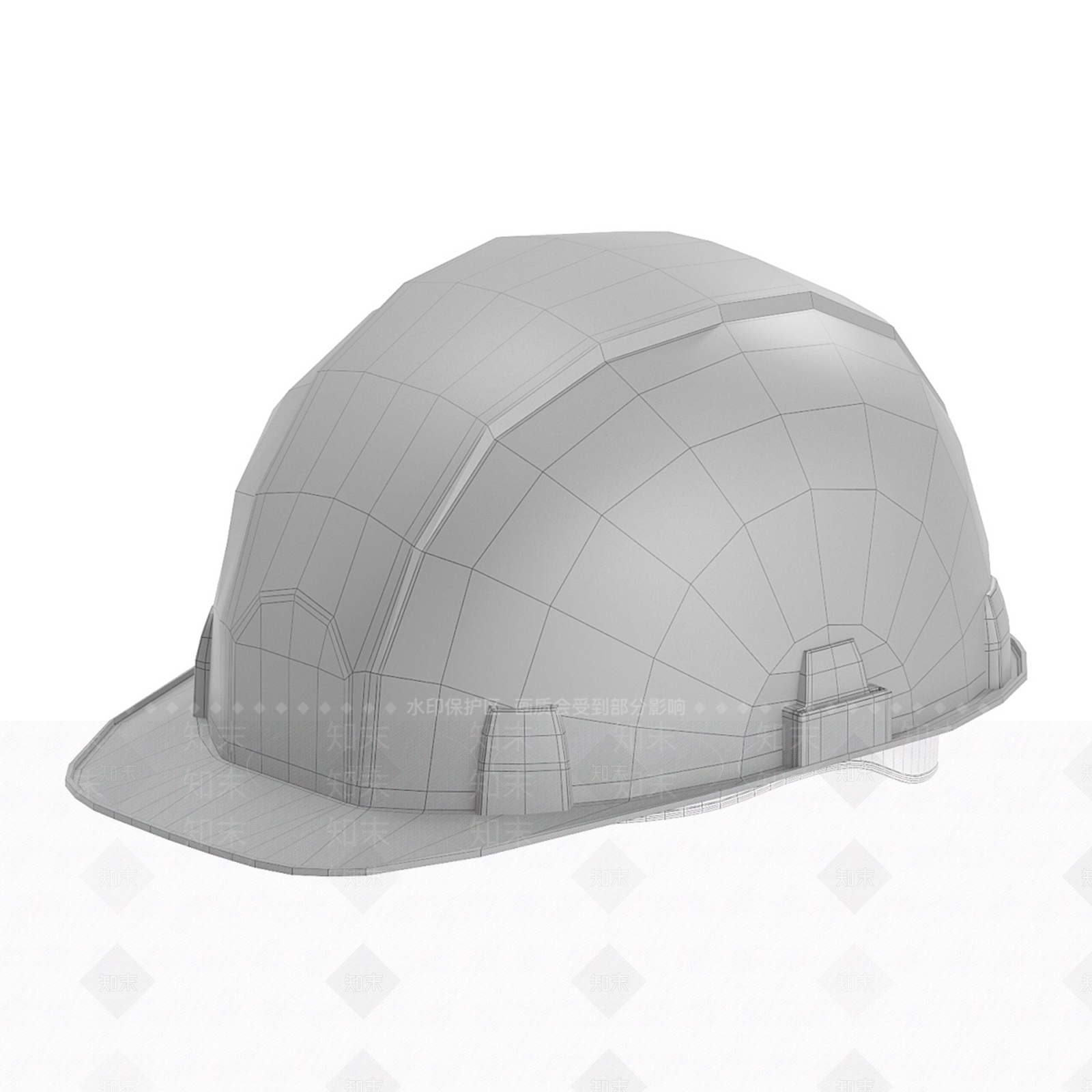 现代建筑工地安全帽3D模型下载【ID:1149619043】