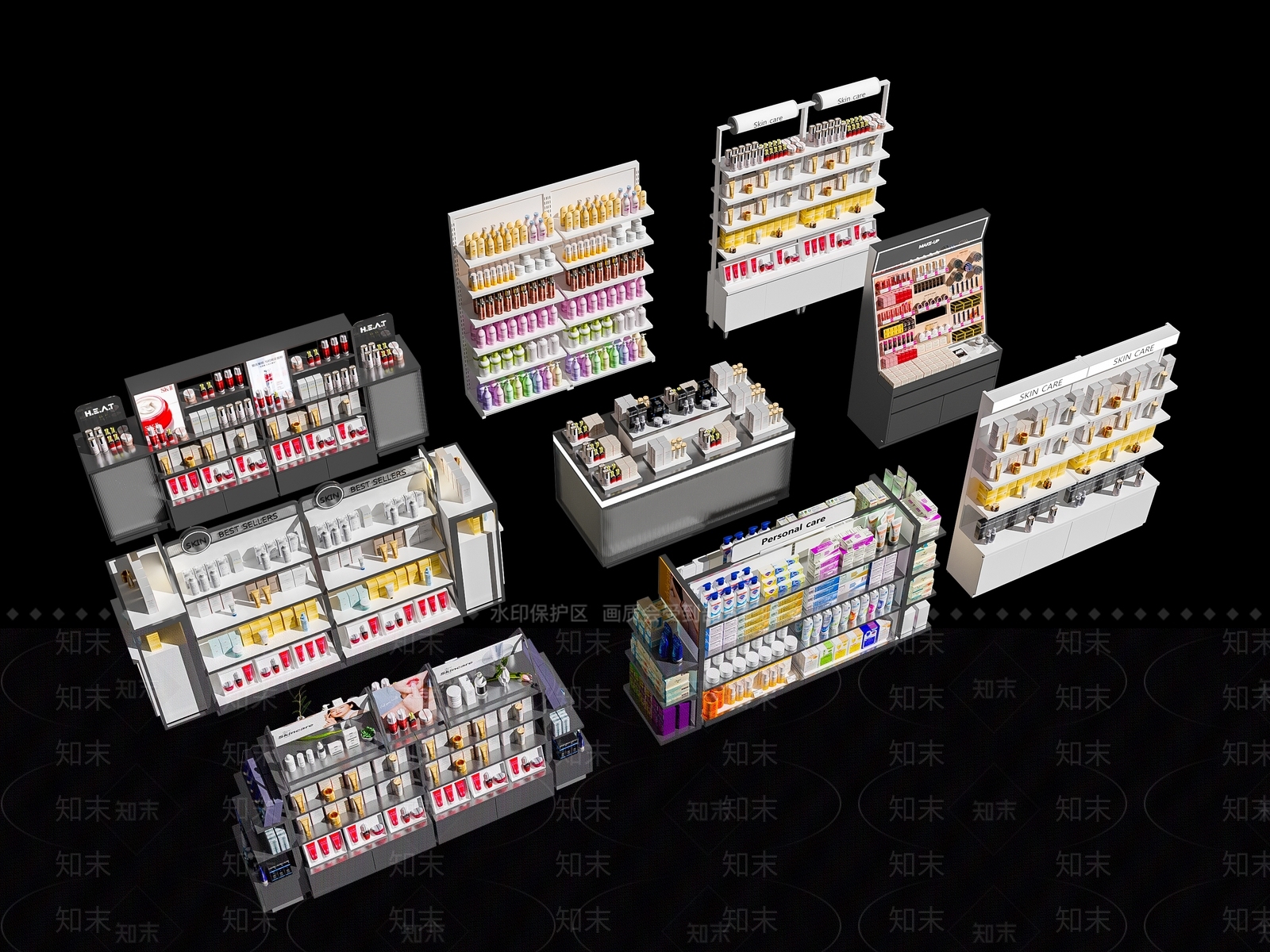 化妆品店3D模型下载【ID:1149623800】