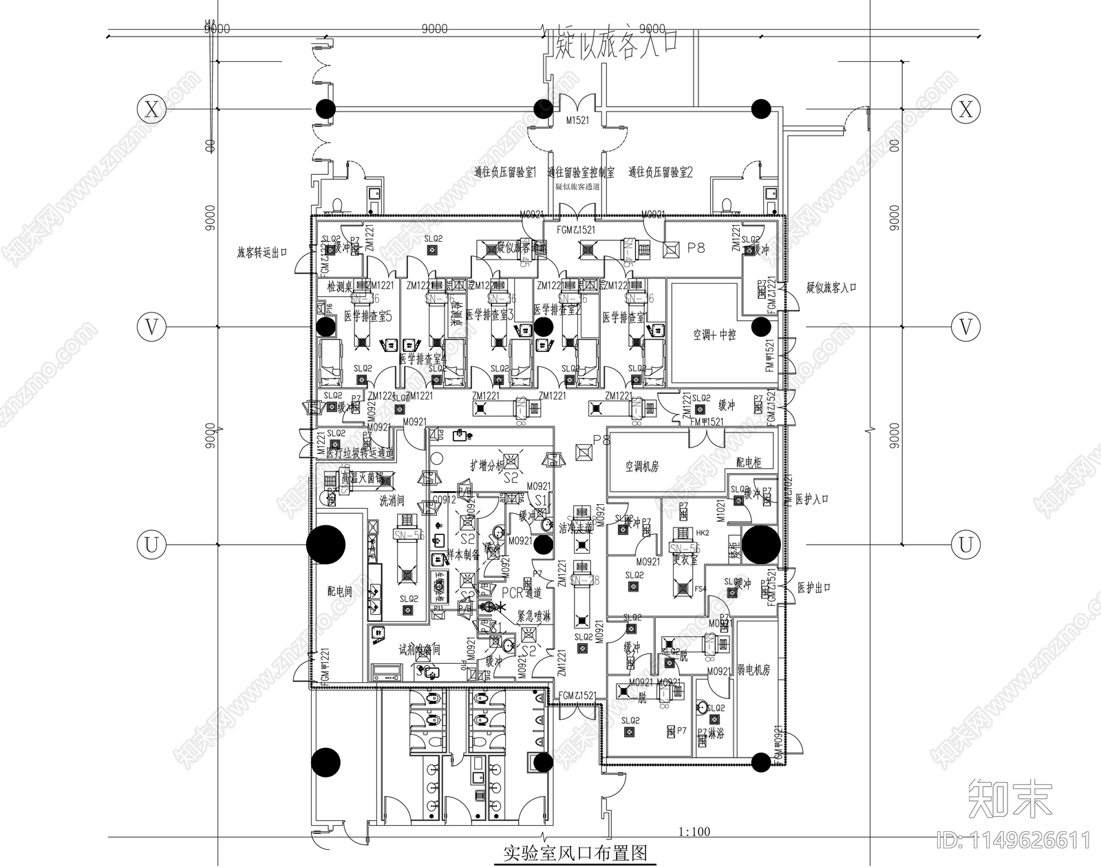 实验室装饰室内cad施工图下载【ID:1149626611】