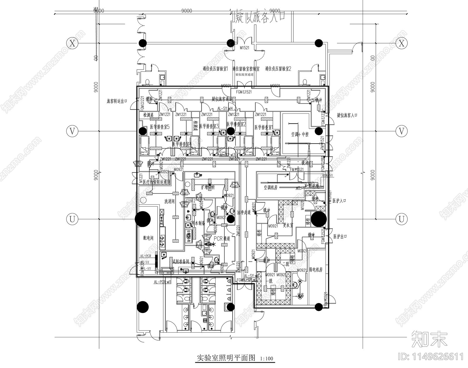 实验室装饰室内cad施工图下载【ID:1149626611】