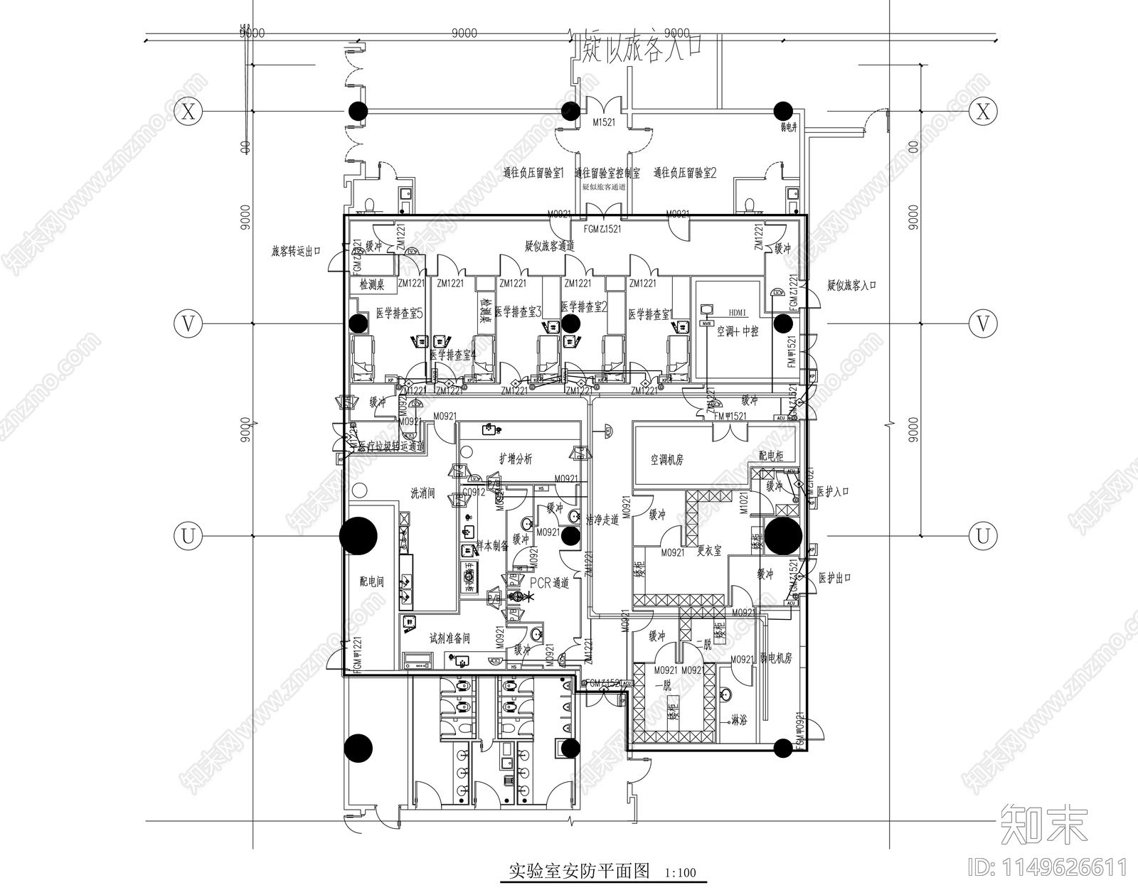 实验室装饰室内cad施工图下载【ID:1149626611】