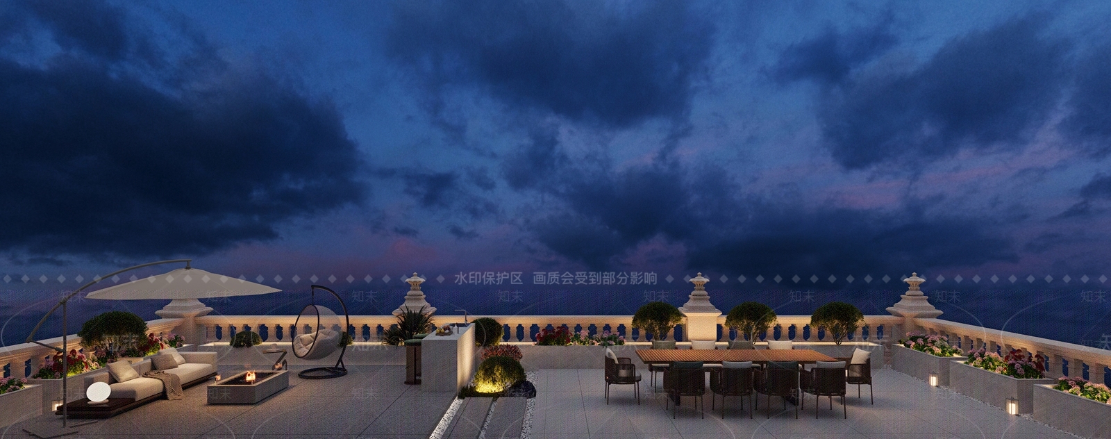 楼顶花园3D模型下载【ID:1149627719】