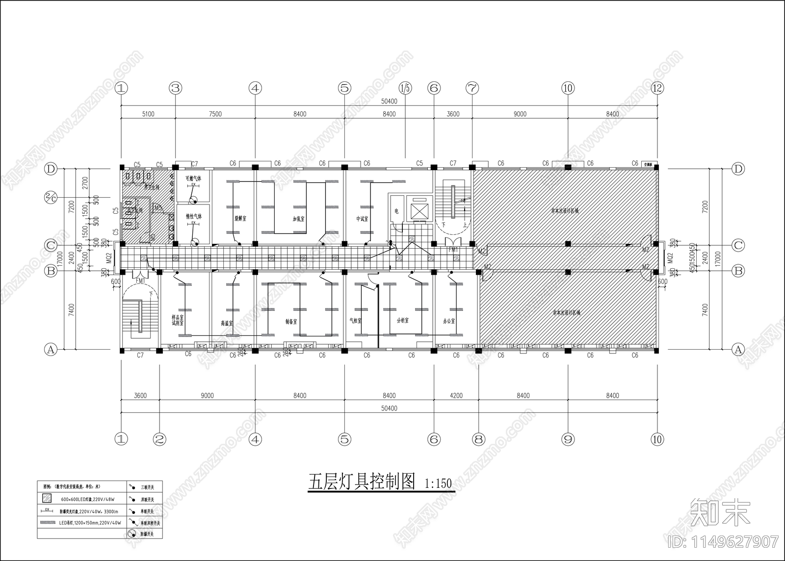 检测实验室装饰室内cad施工图下载【ID:1149627907】