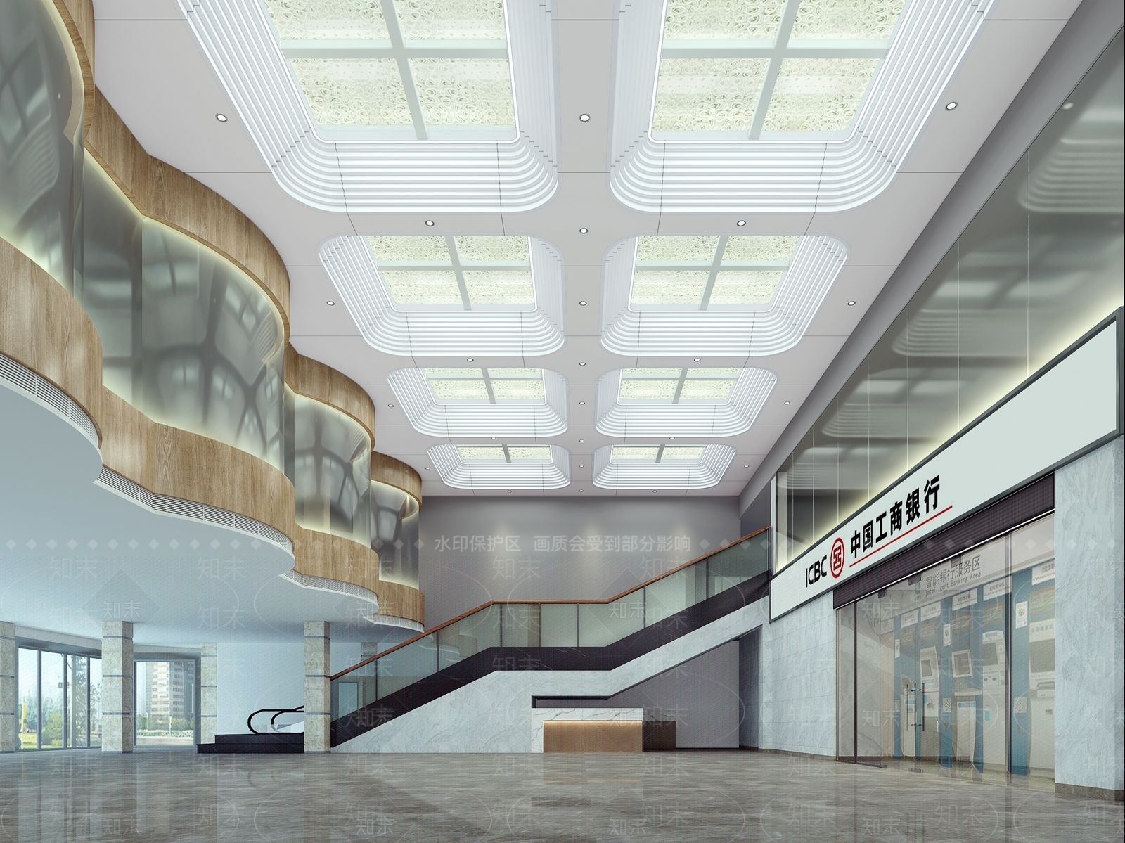 现代银行大堂3D模型下载【ID:1149679241】