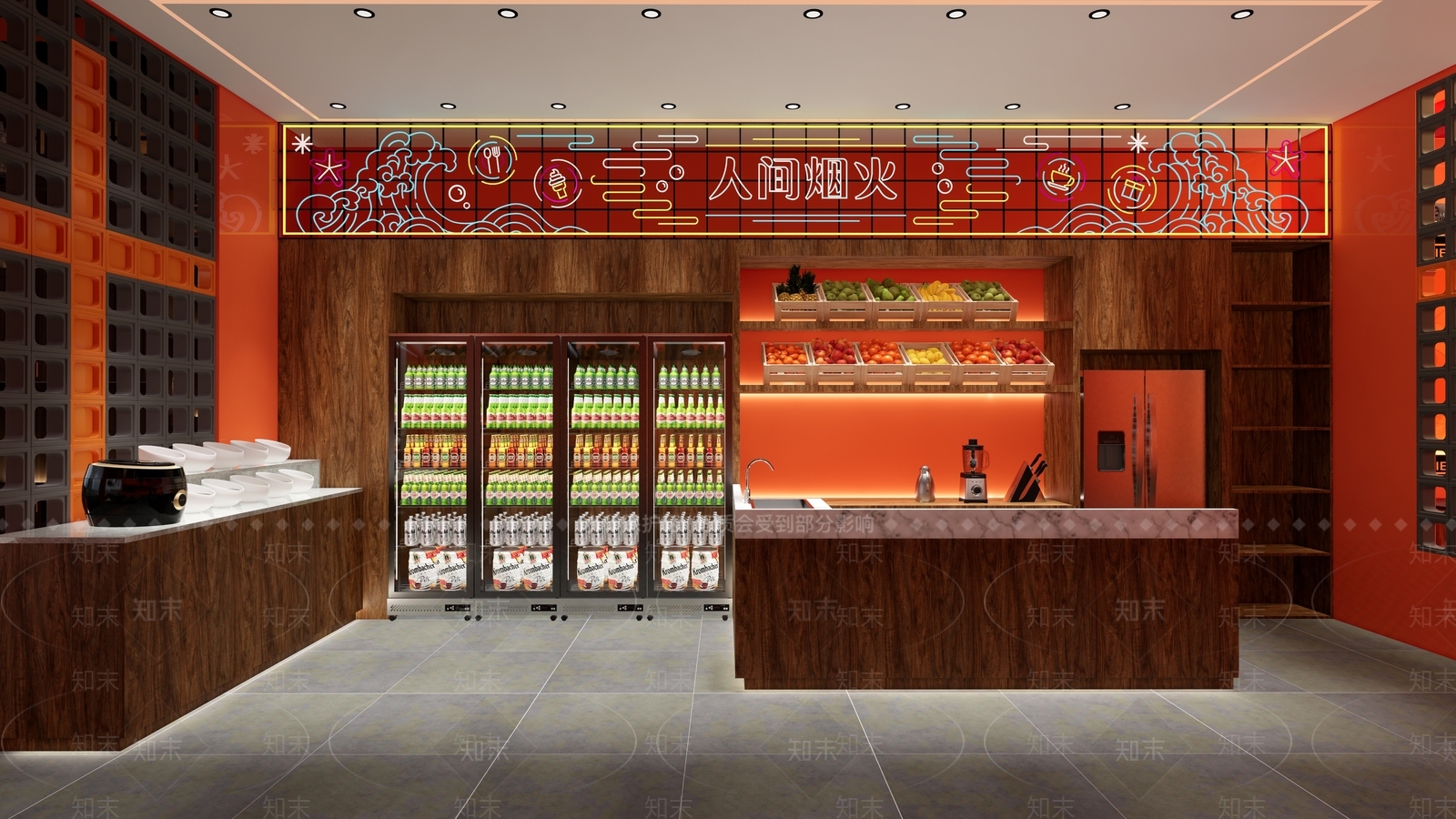新中式烧烤店SU模型下载【ID:1149638238】