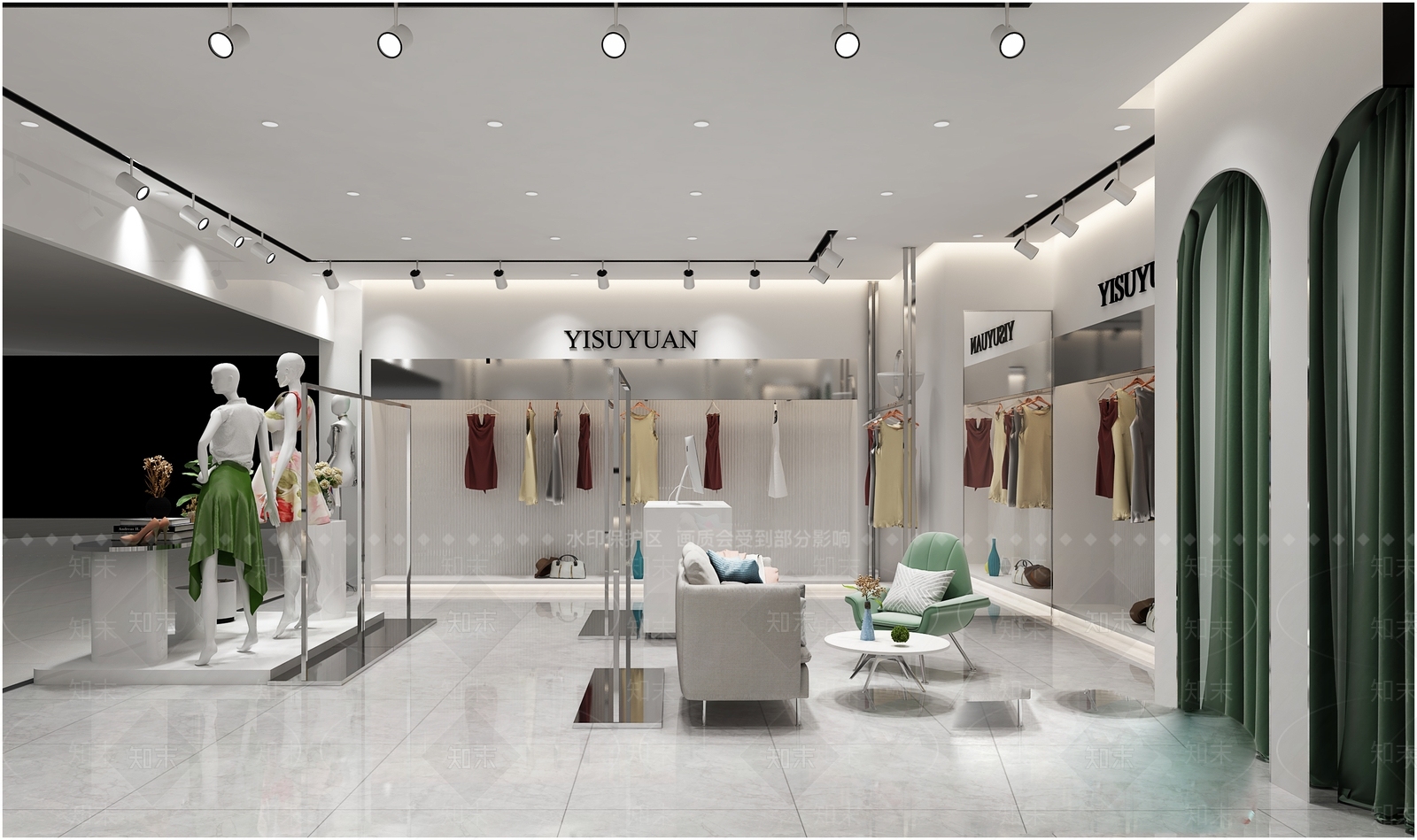 现代女装店3D模型下载【ID:1149736536】