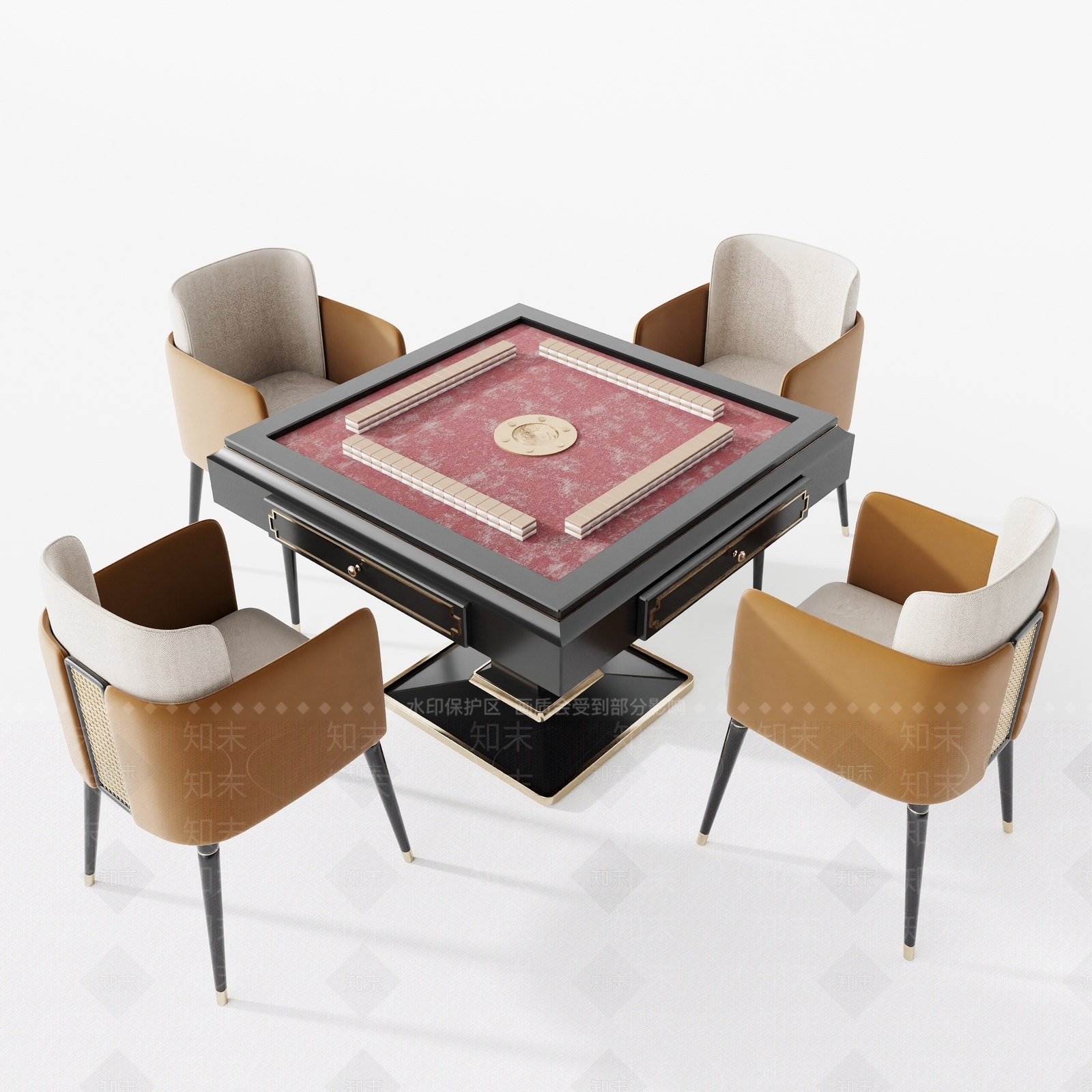 现代麻将桌3D模型下载【ID:1149644558】