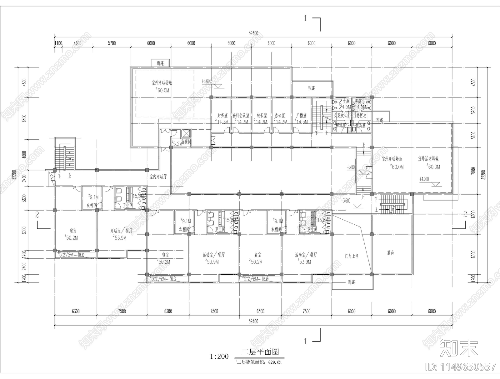 9班幼儿园建筑cad施工图下载【ID:1149650557】